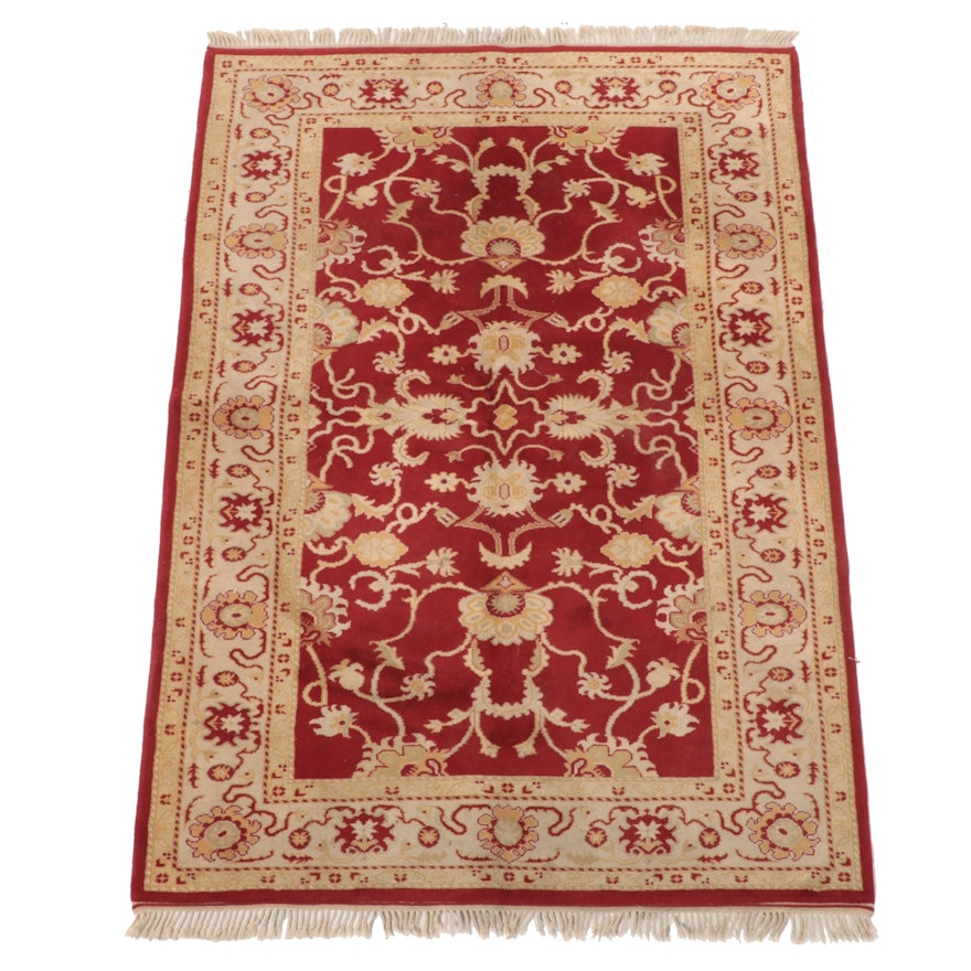 5'6 x 8'3 Hand-Knotted Turkish Oushak Area Rug