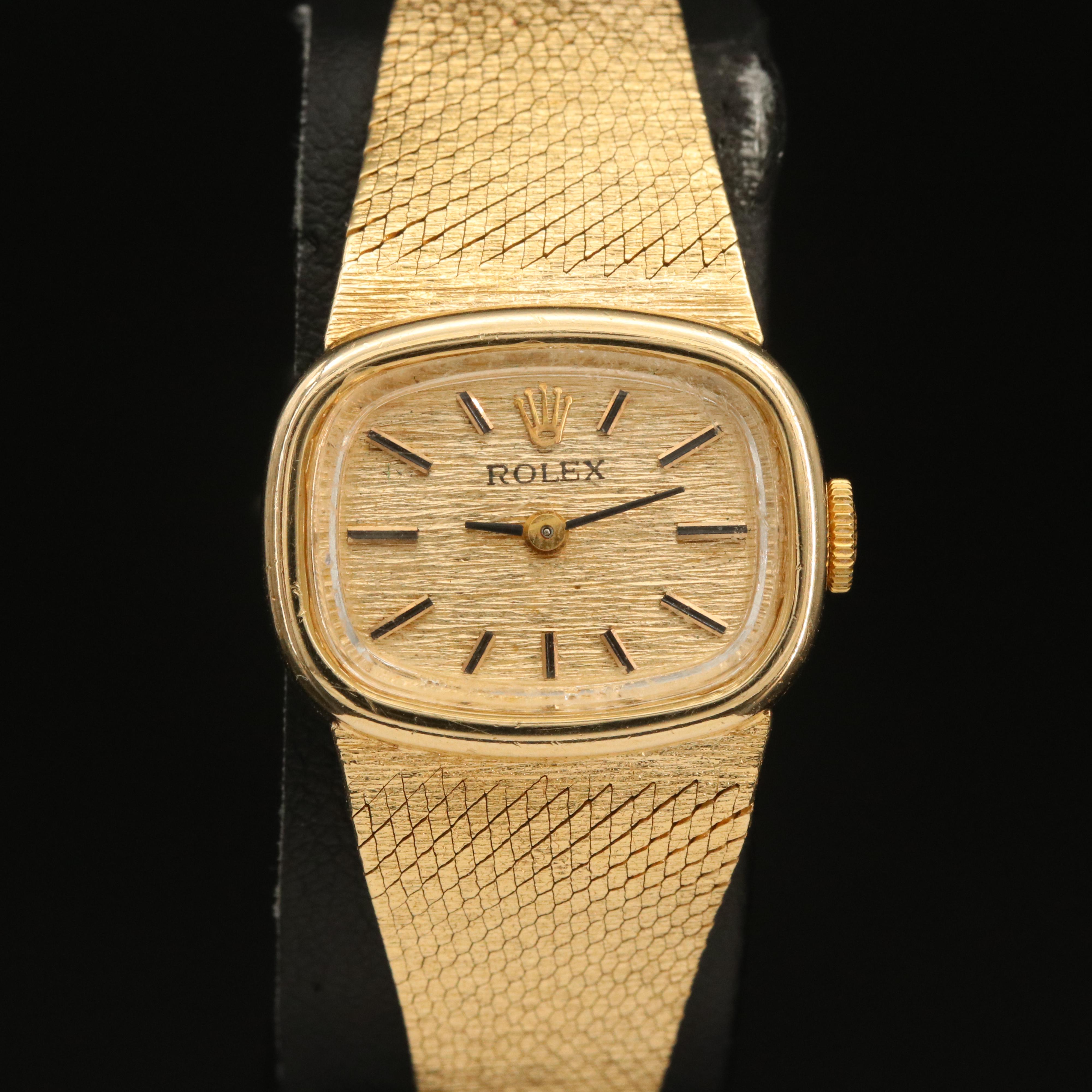 14K Rolex Stem Wind Watch, Circa 1976