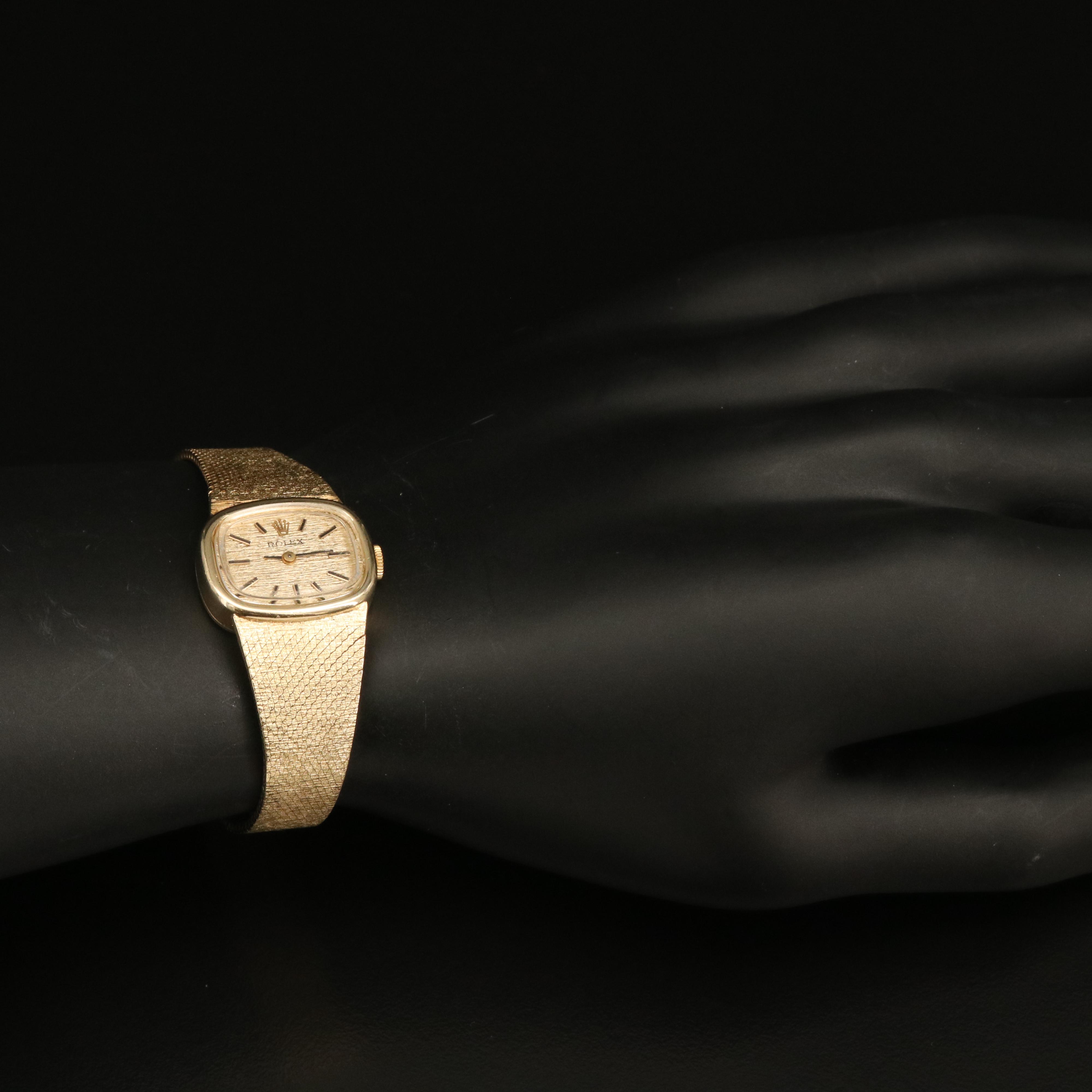 14K Rolex Stem Wind Watch, Circa 1976