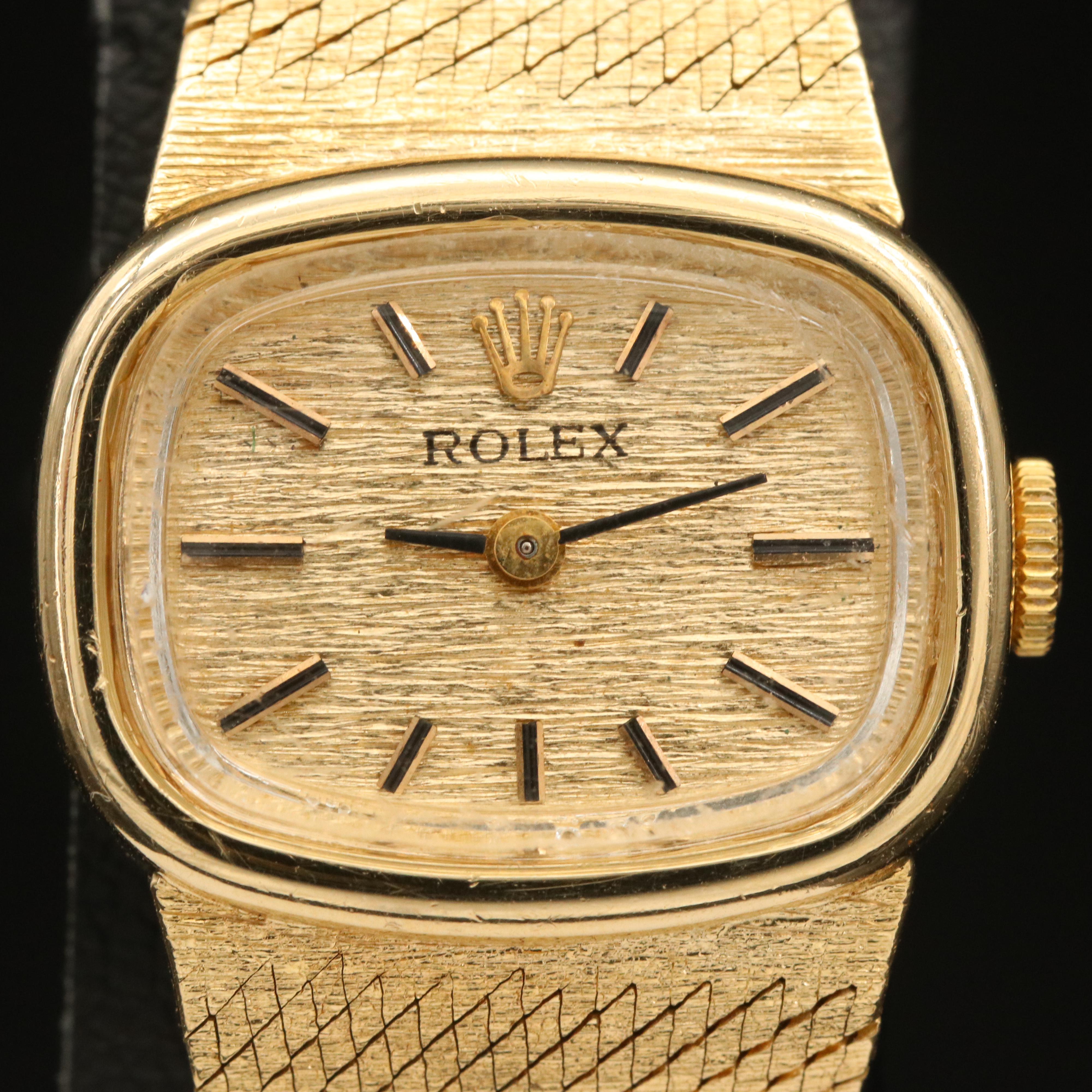 14K Rolex Stem Wind Watch, Circa 1976