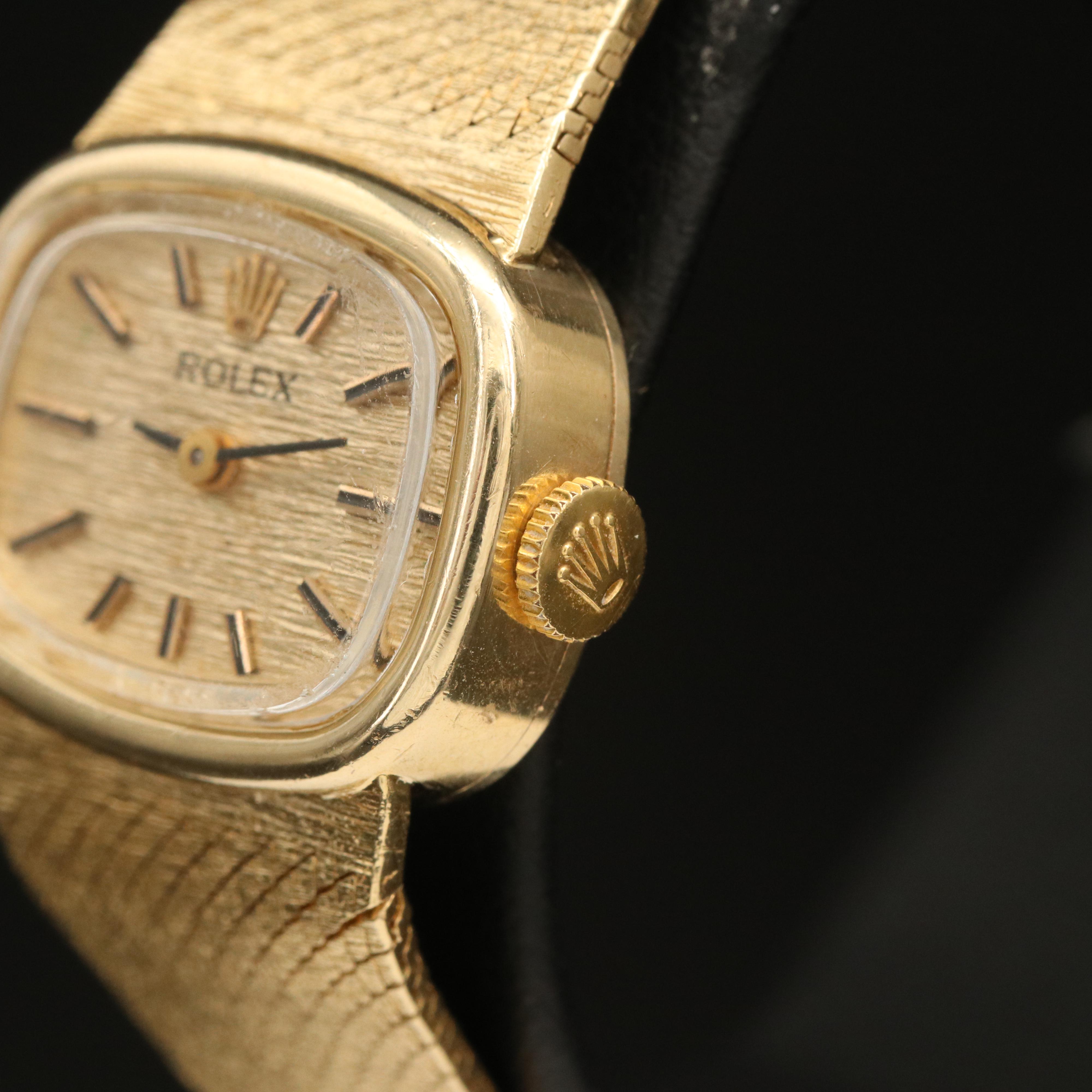 14K Rolex Stem Wind Watch, Circa 1976