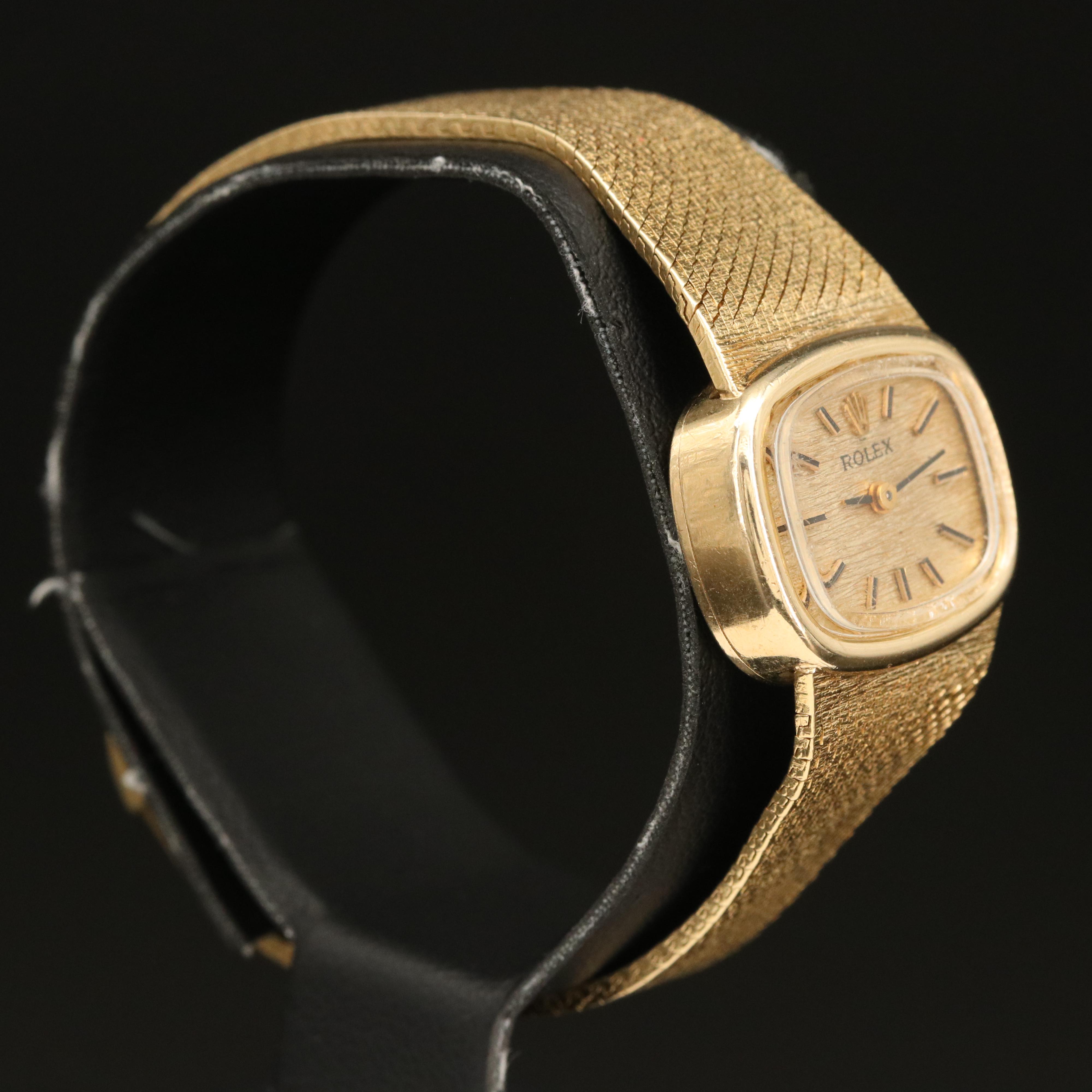 14K Rolex Stem Wind Watch, Circa 1976