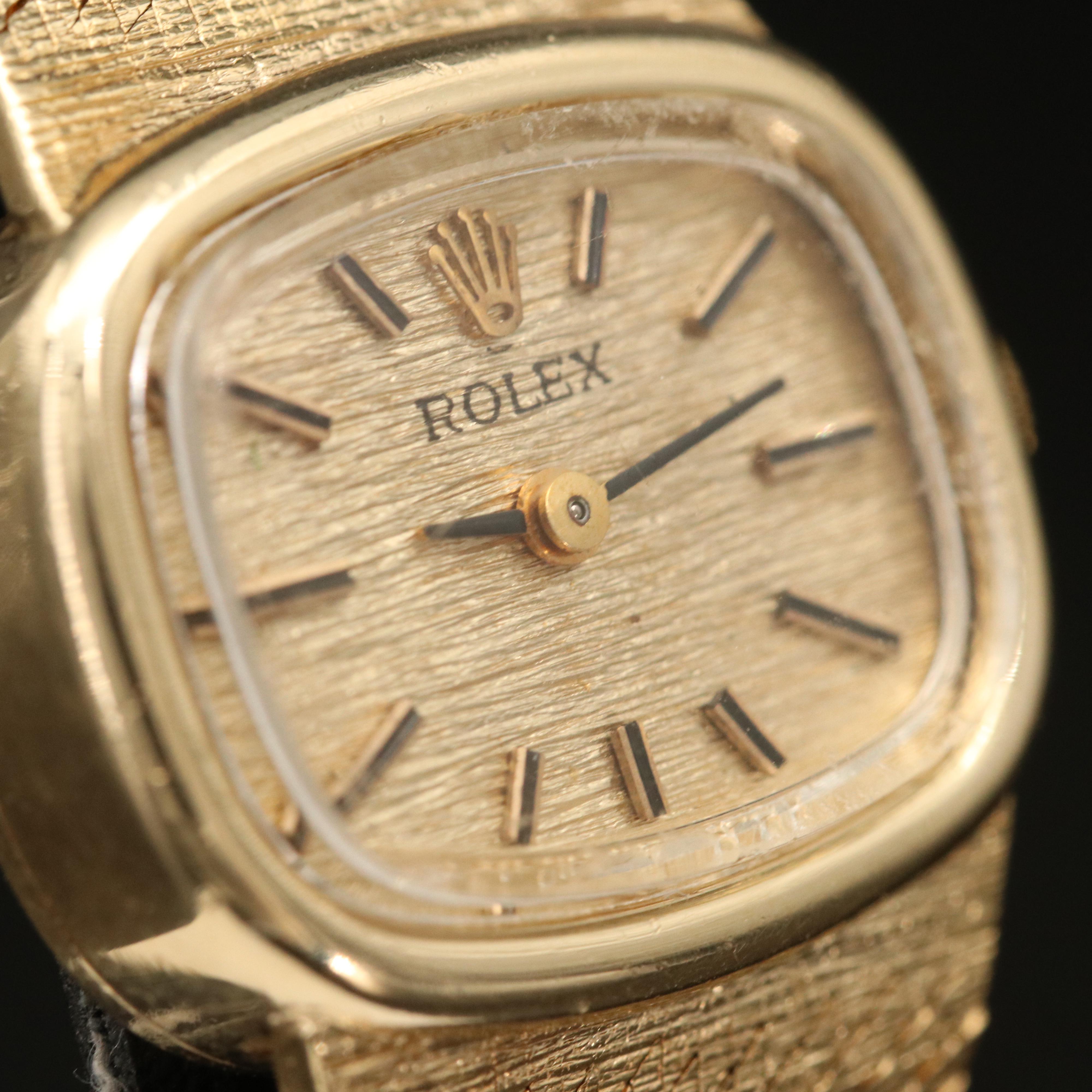 14K Rolex Stem Wind Watch, Circa 1976
