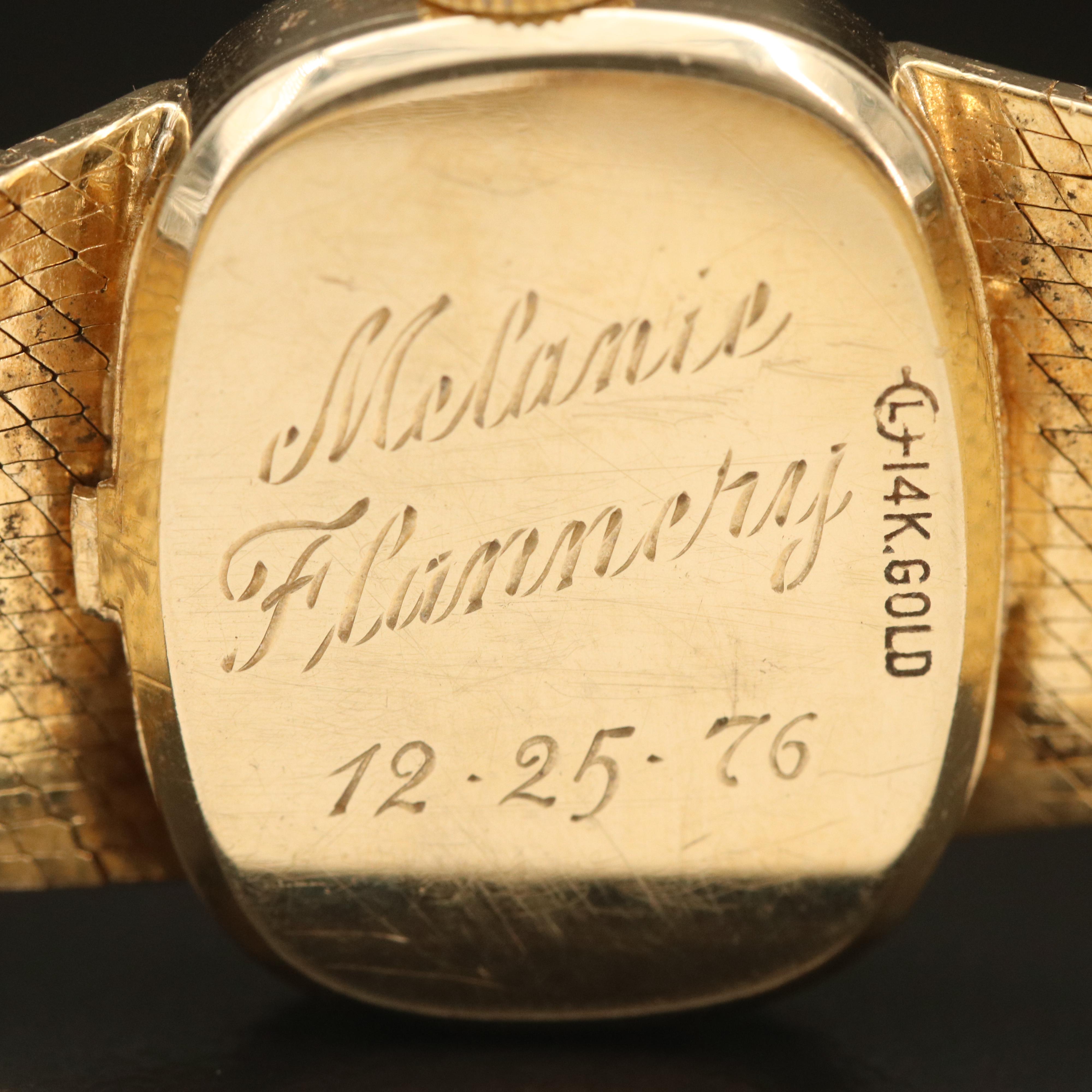 14K Rolex Stem Wind Watch, Circa 1976