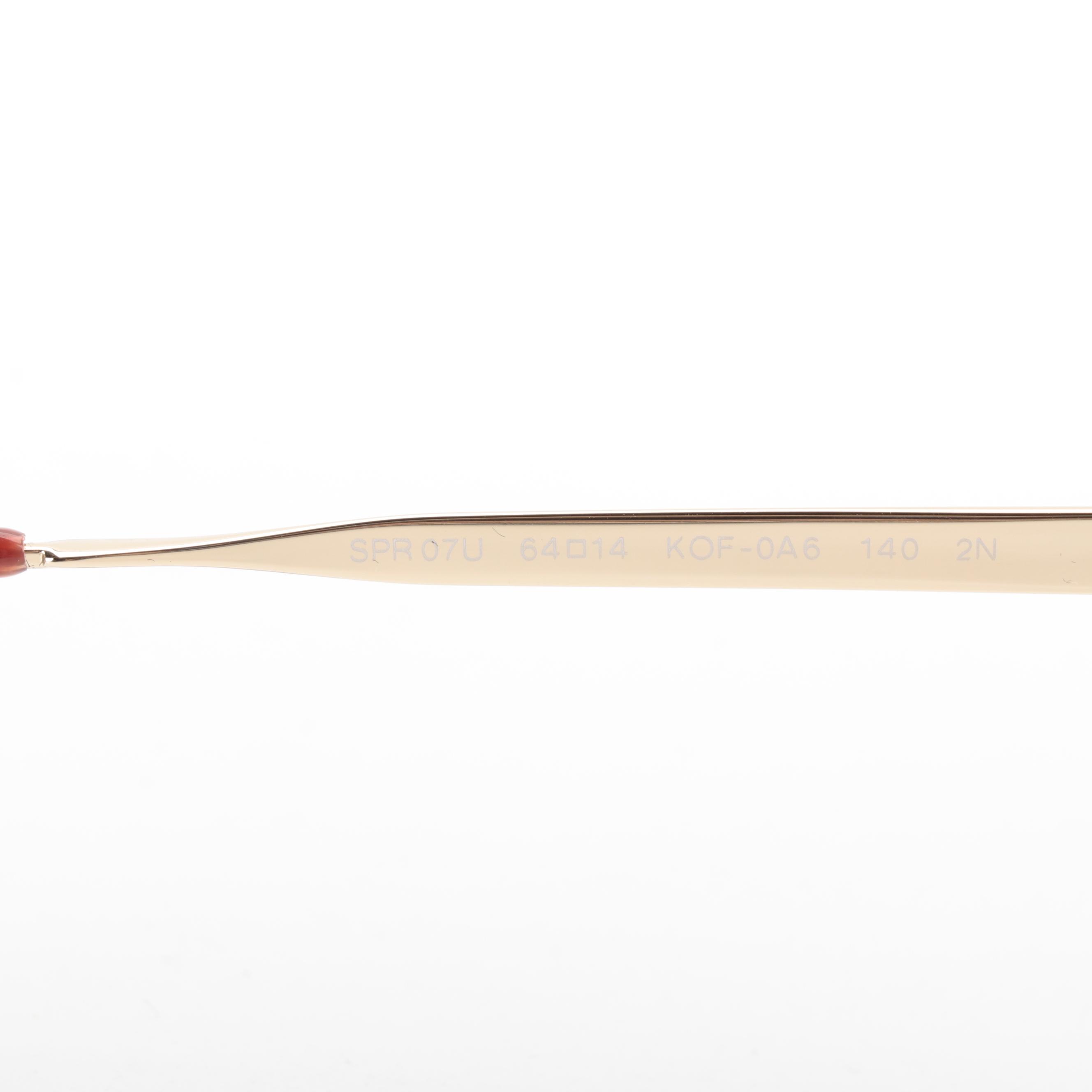 Prada SPR07U Brown Modified Cat Eye Sunglasses with Case