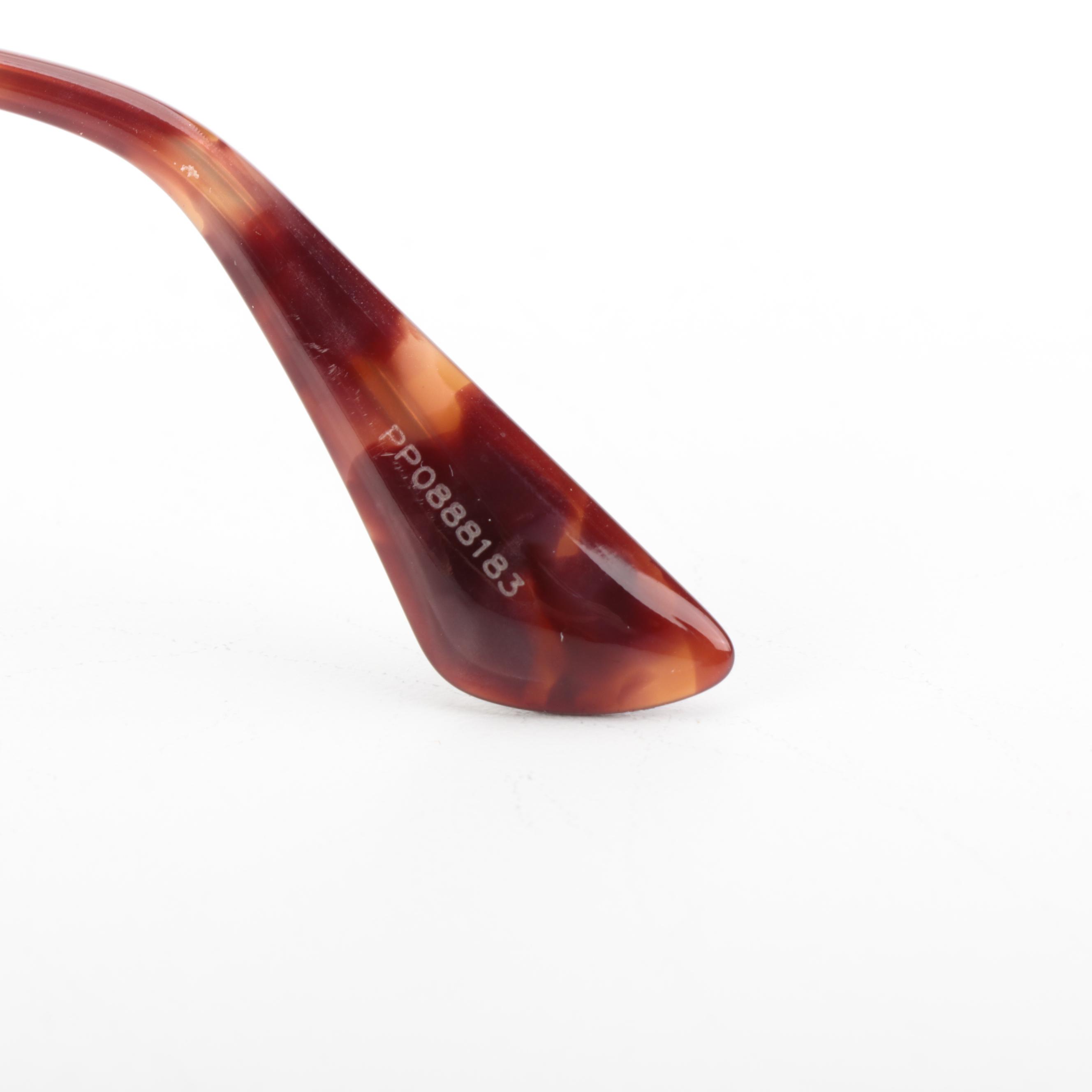 Prada SPR07U Brown Modified Cat Eye Sunglasses with Case