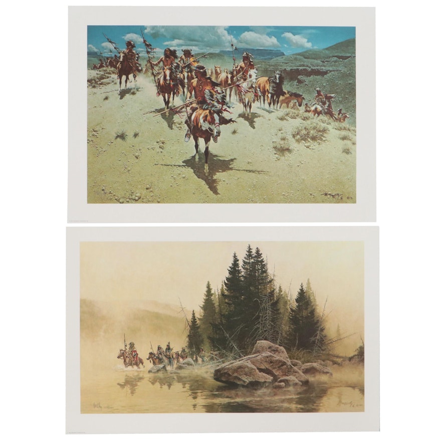 Frank McCarthy Offset Lithographs of Native American Scenes