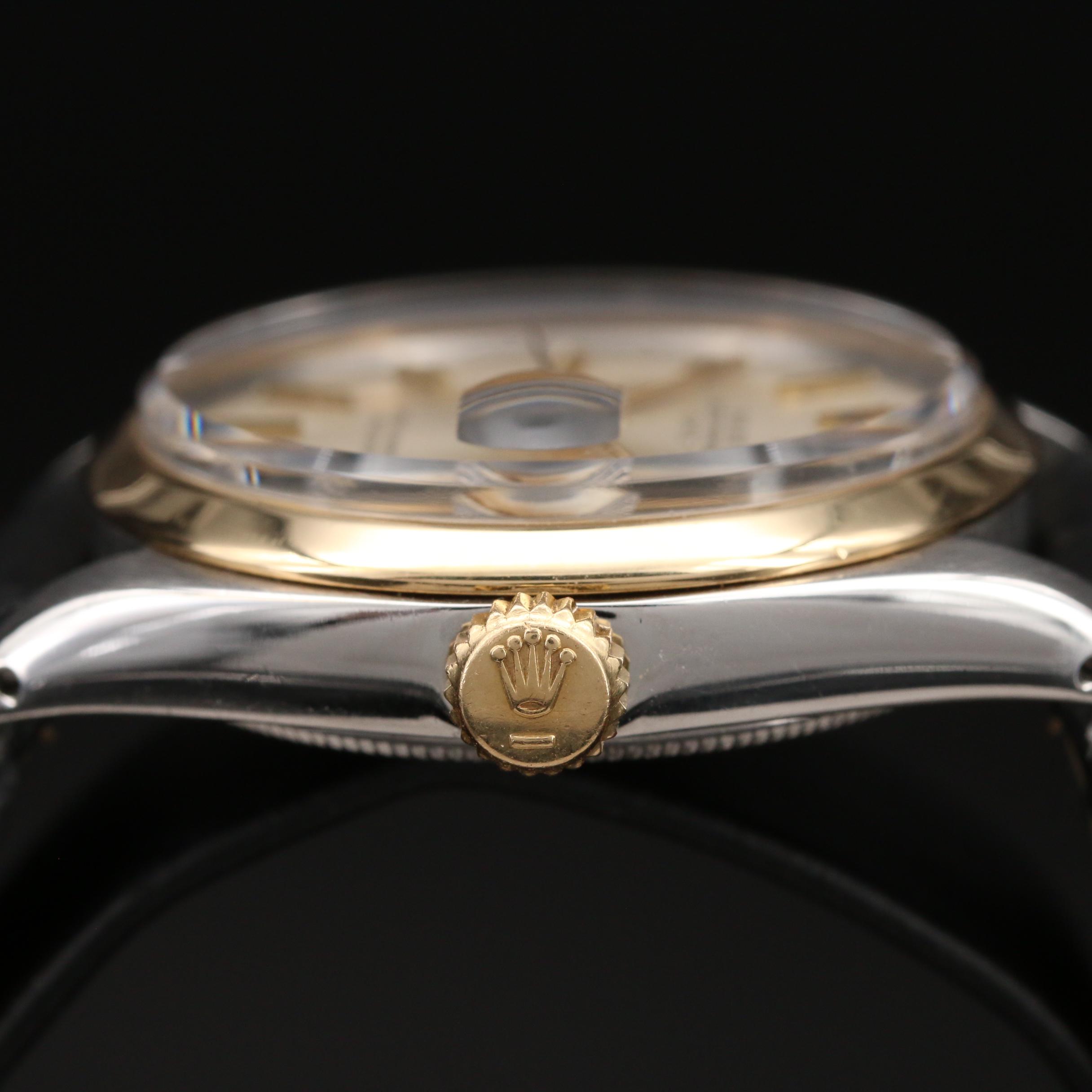 1970 Rolex Oyster Perpetual Date 18K Gold and Stainless Steel Watch