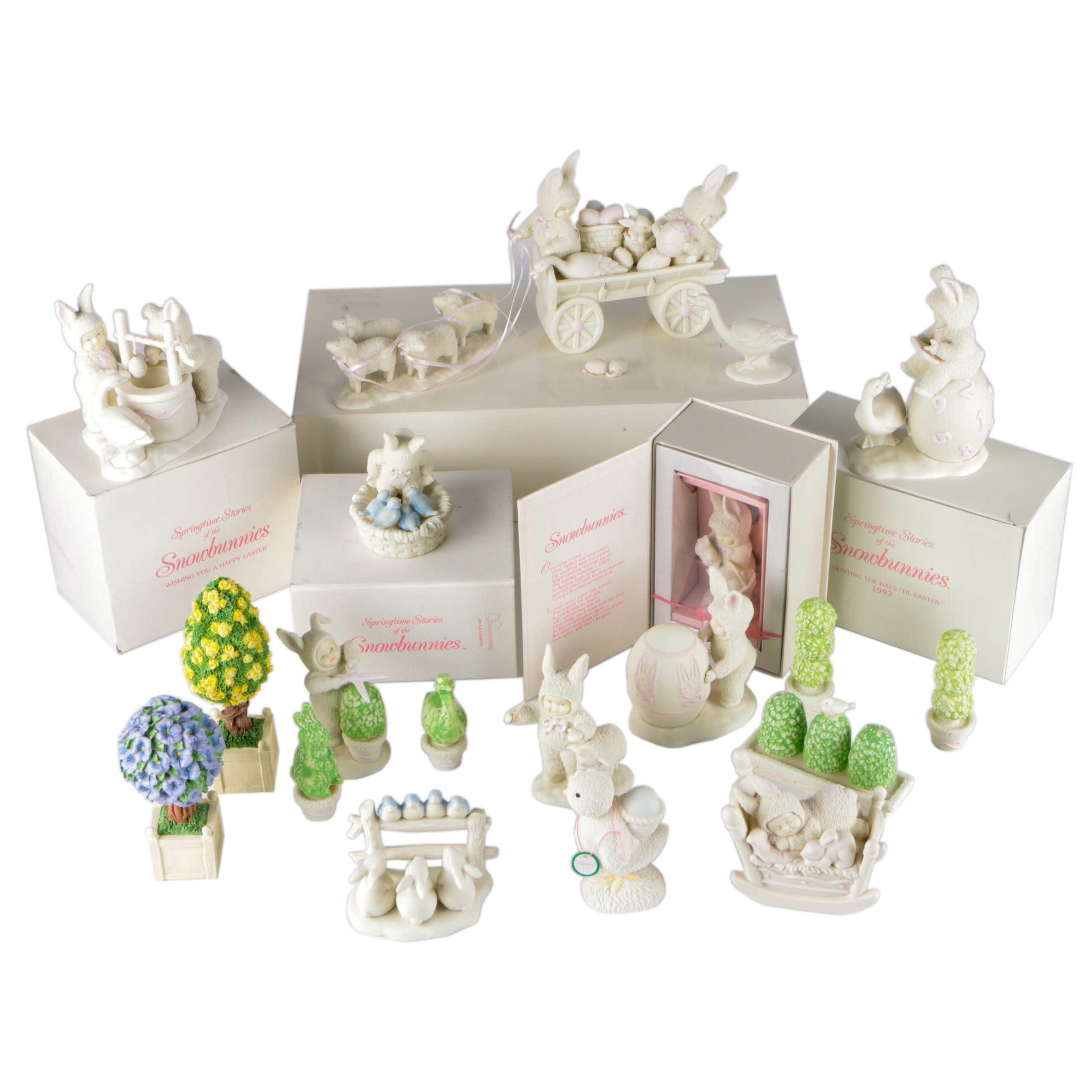 Department 56 "Springtime Stories of the Snowbunnies" Bisque Figurines