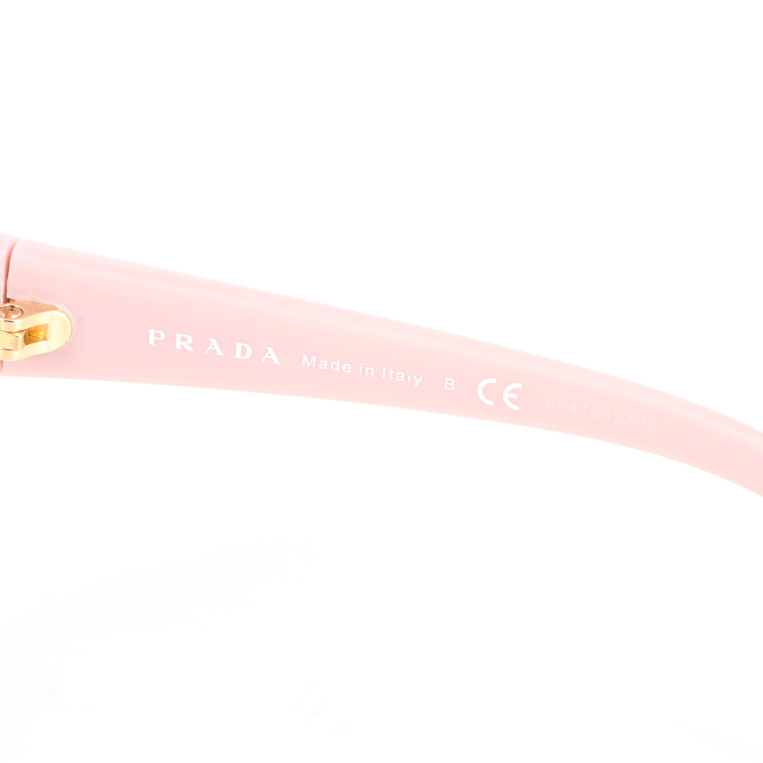 Prada Catwalk Pink SPR 22V Sunglasses with Light Ombré Lenses and Includes Box