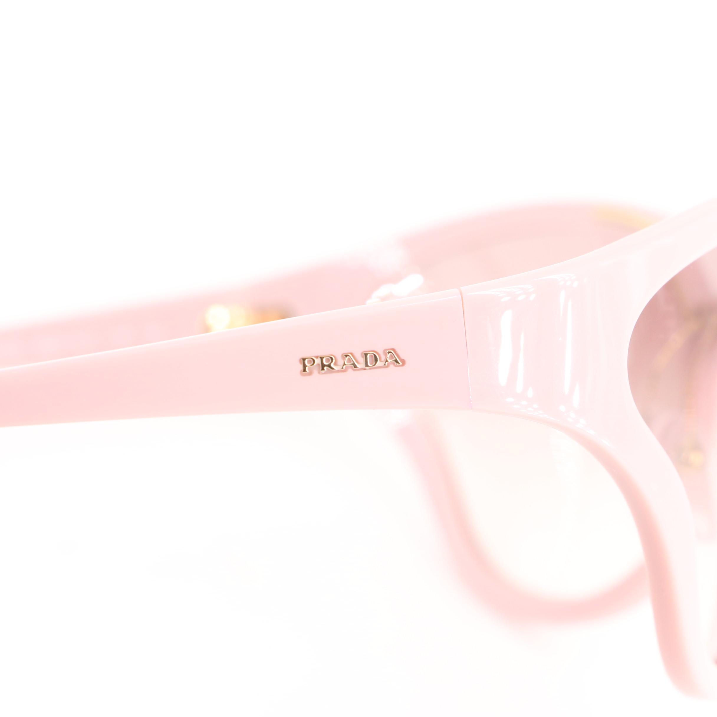 Prada Catwalk Pink SPR 22V Sunglasses with Light Ombré Lenses and Includes Box