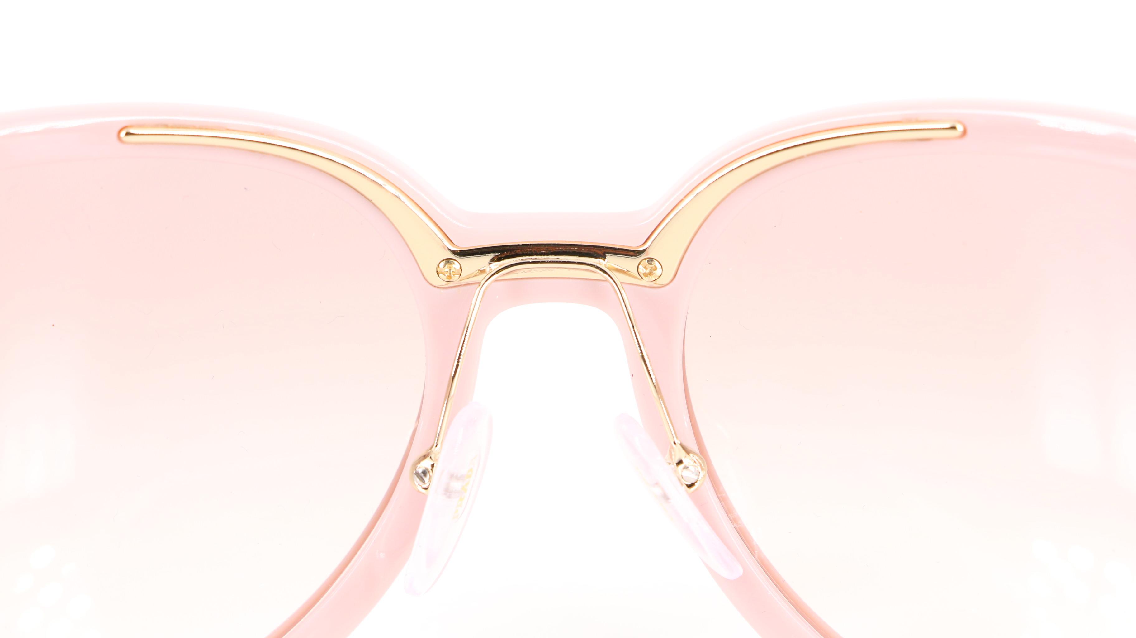 Prada Catwalk Pink SPR 22V Sunglasses with Light Ombré Lenses and Includes Box
