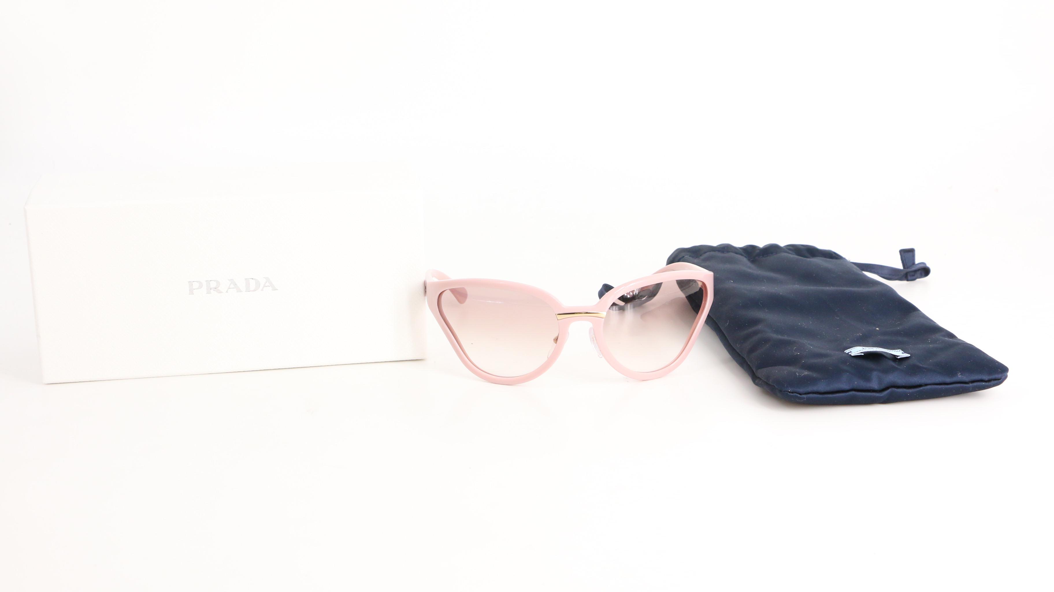 Prada Catwalk Pink SPR 22V Sunglasses with Light Ombré Lenses and Includes Box