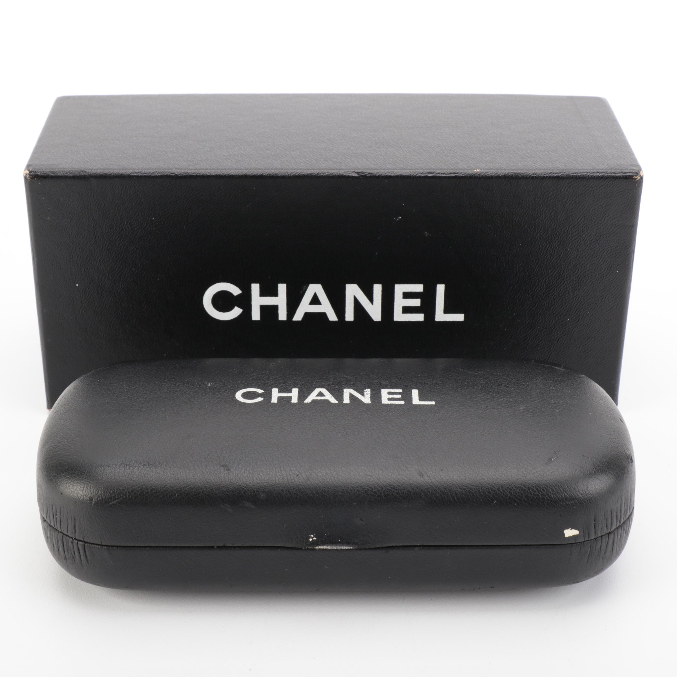 Chanel 02461 CC Logo Black Frame Grey Lens Sunglasses with Case and Box