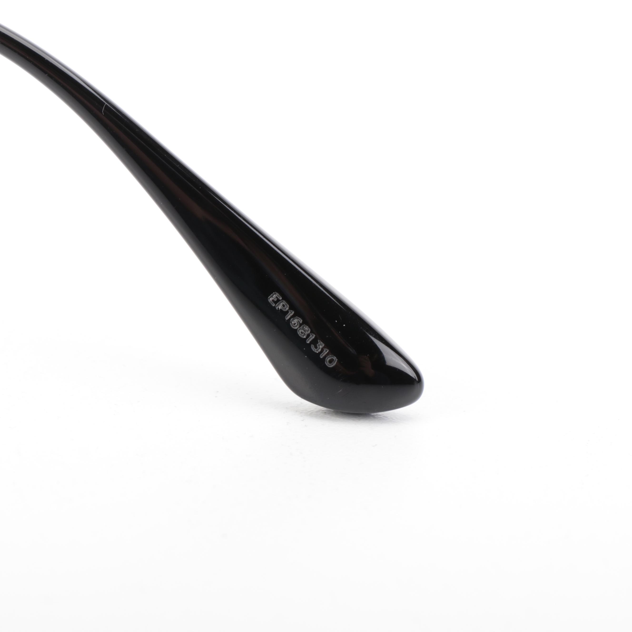 Prada SPR55U Matte Black Aviator Polarized Sunglasses with Case and Box