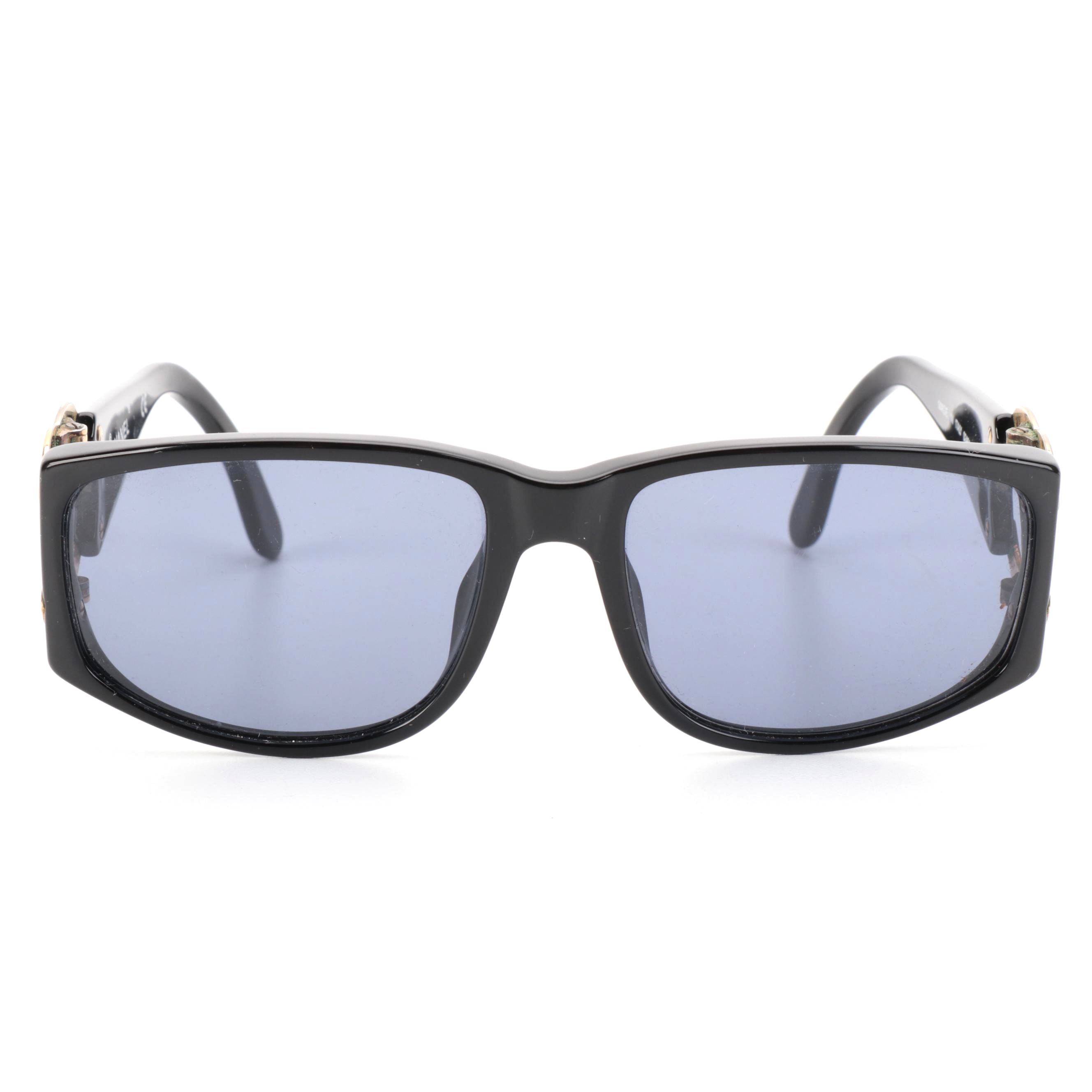 Chanel 02461 CC Logo Black Frame Grey Lens Sunglasses with Case and Box