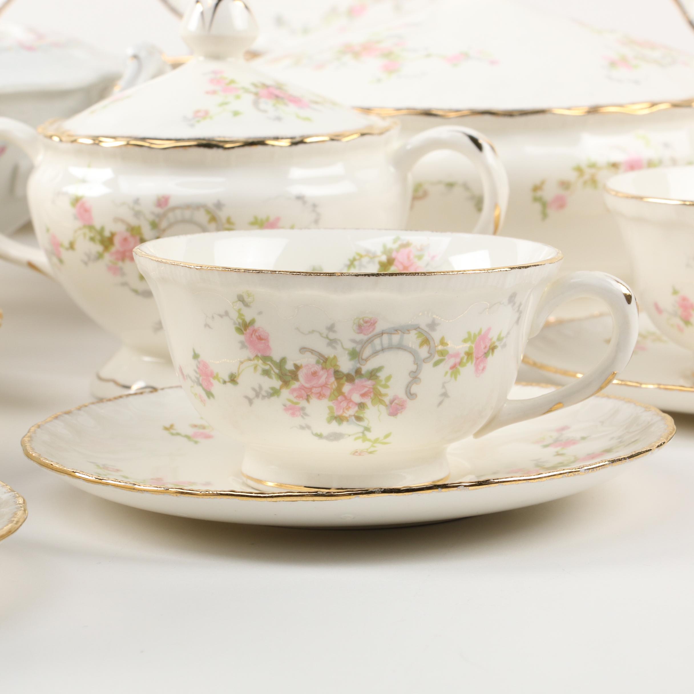 Pope Gosser "Jean" Porcelain Dinnerware with Johnson Bros Tureen