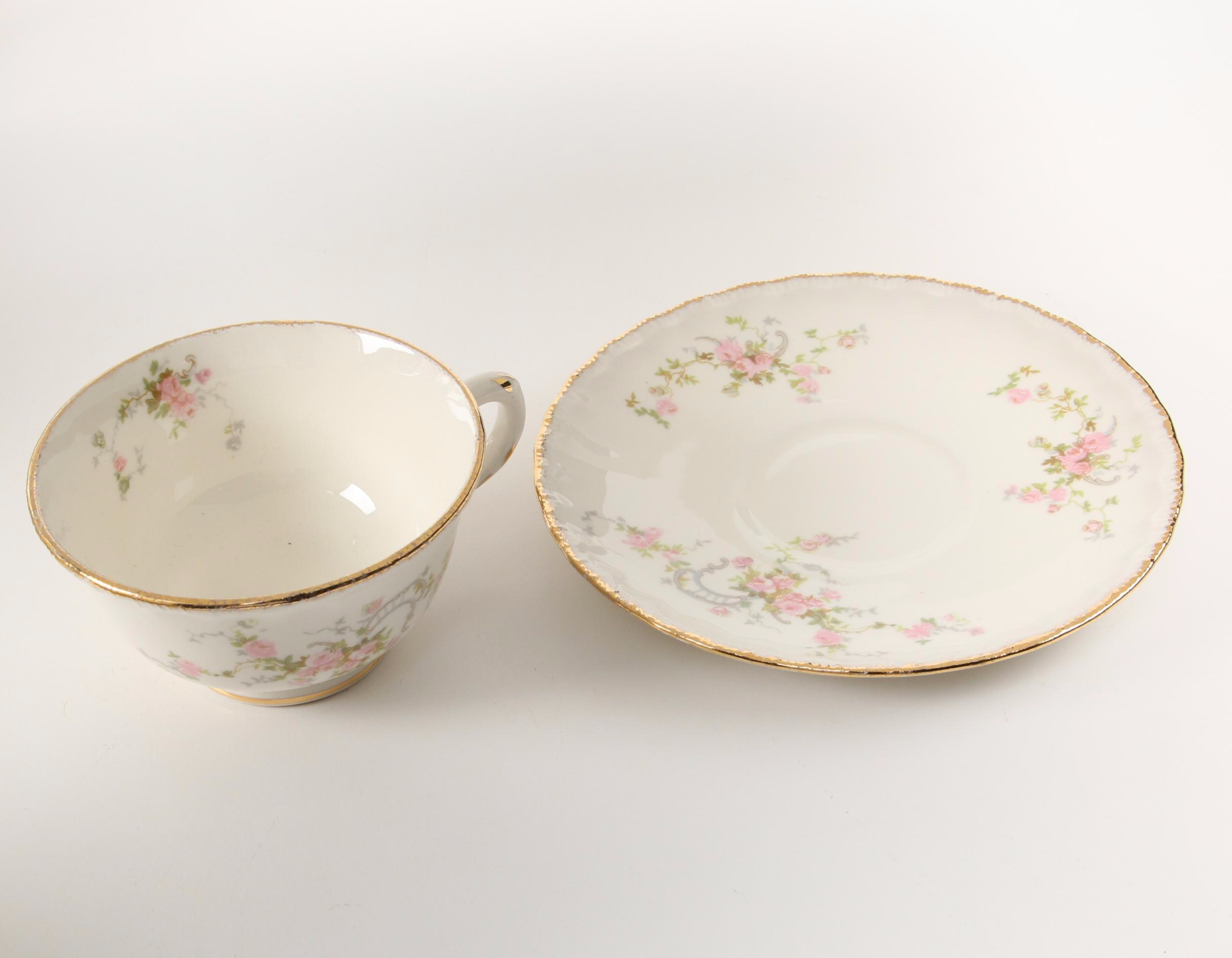 Pope Gosser "Jean" Porcelain Dinnerware with Johnson Bros Tureen