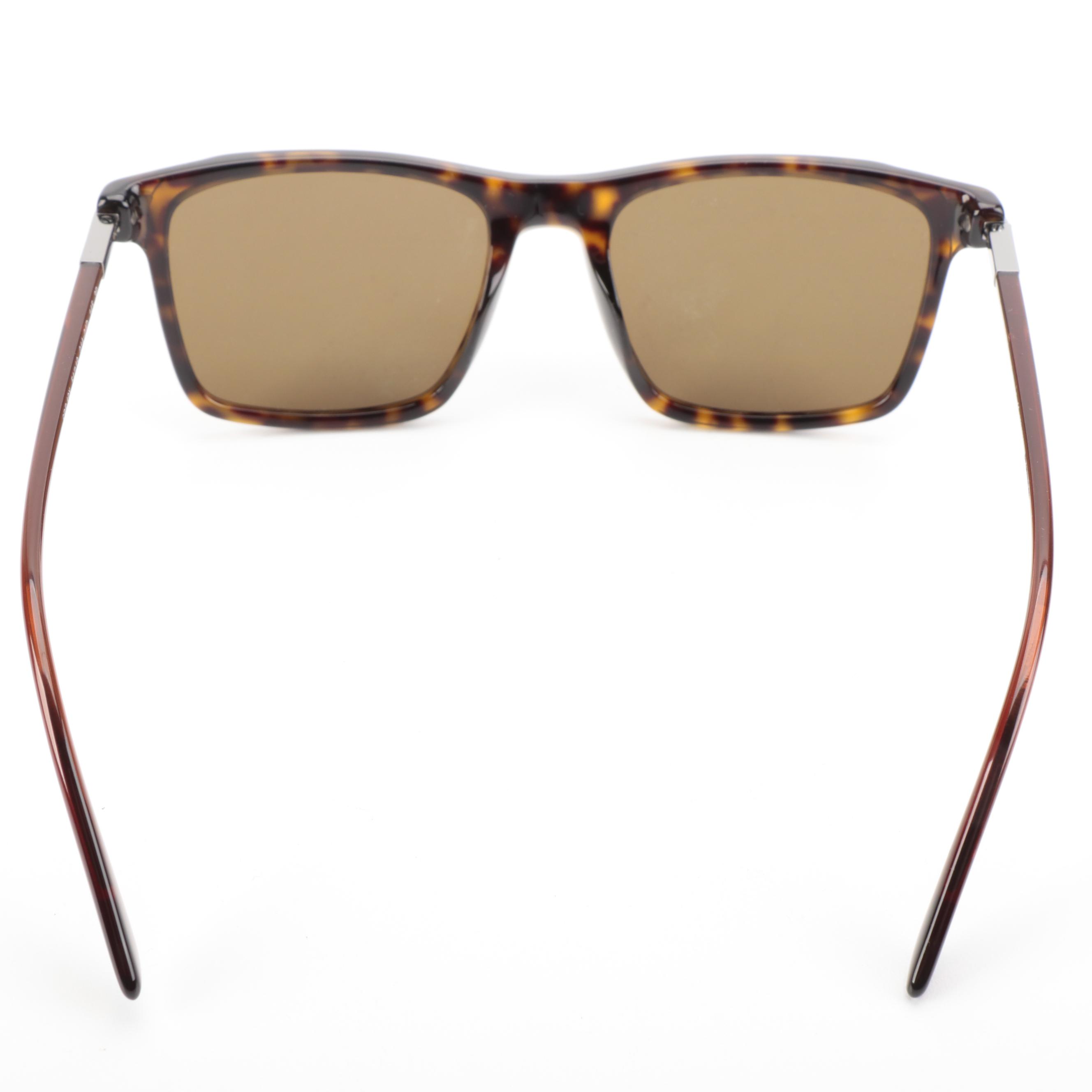 Prada SPR19X Square Havana/Brown Polarized Lens Sunglasses with Case and Box