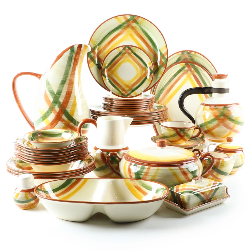 Metlox-Vernonware "Homespun" Plaid Dinnerware, 1948–1958