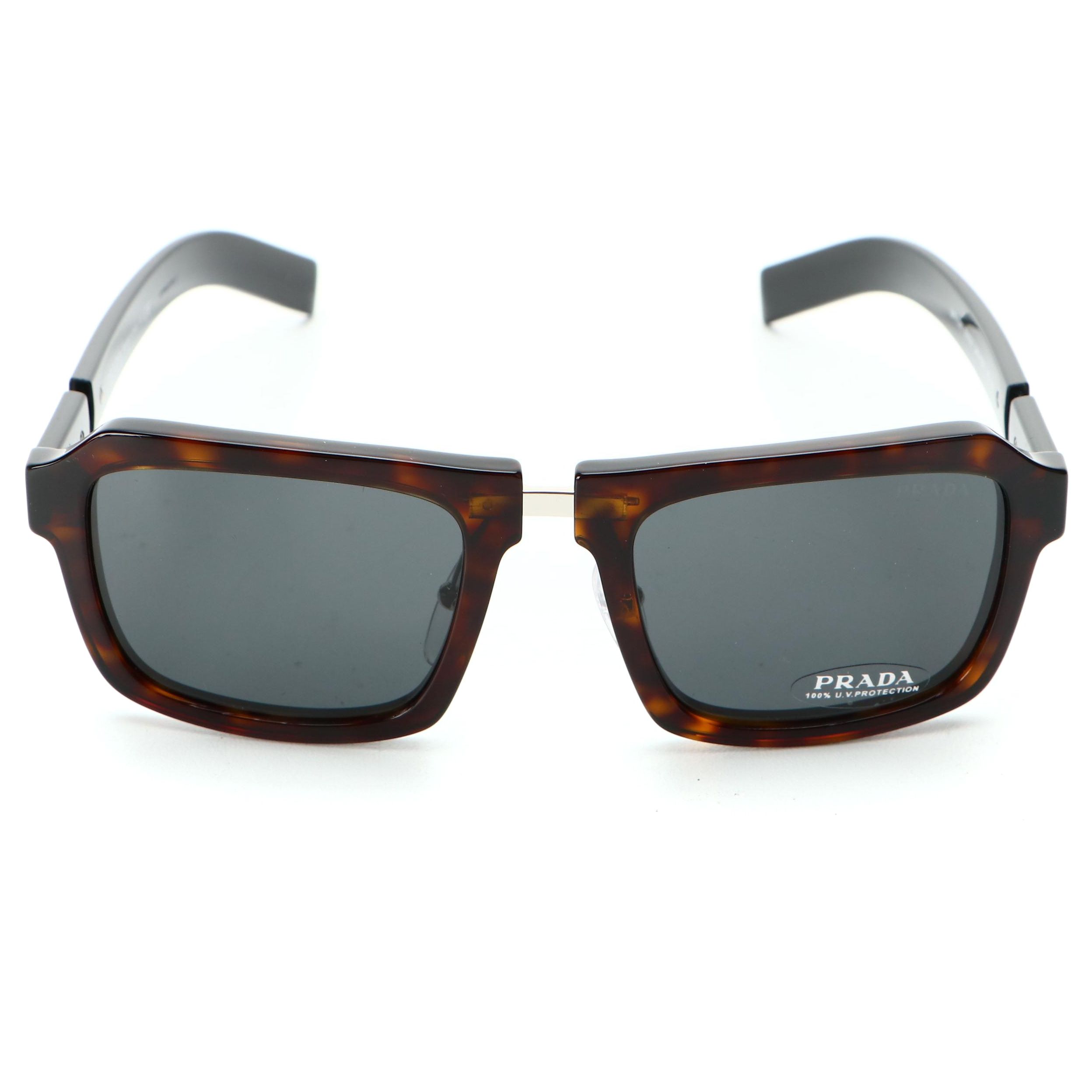 Prada SPR09X Horn-Rimmed Sunglasses with Case and Box