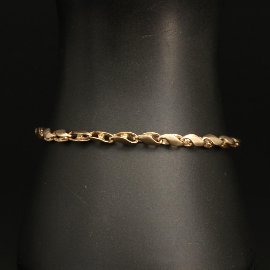 14K Infinity Link Bracelet