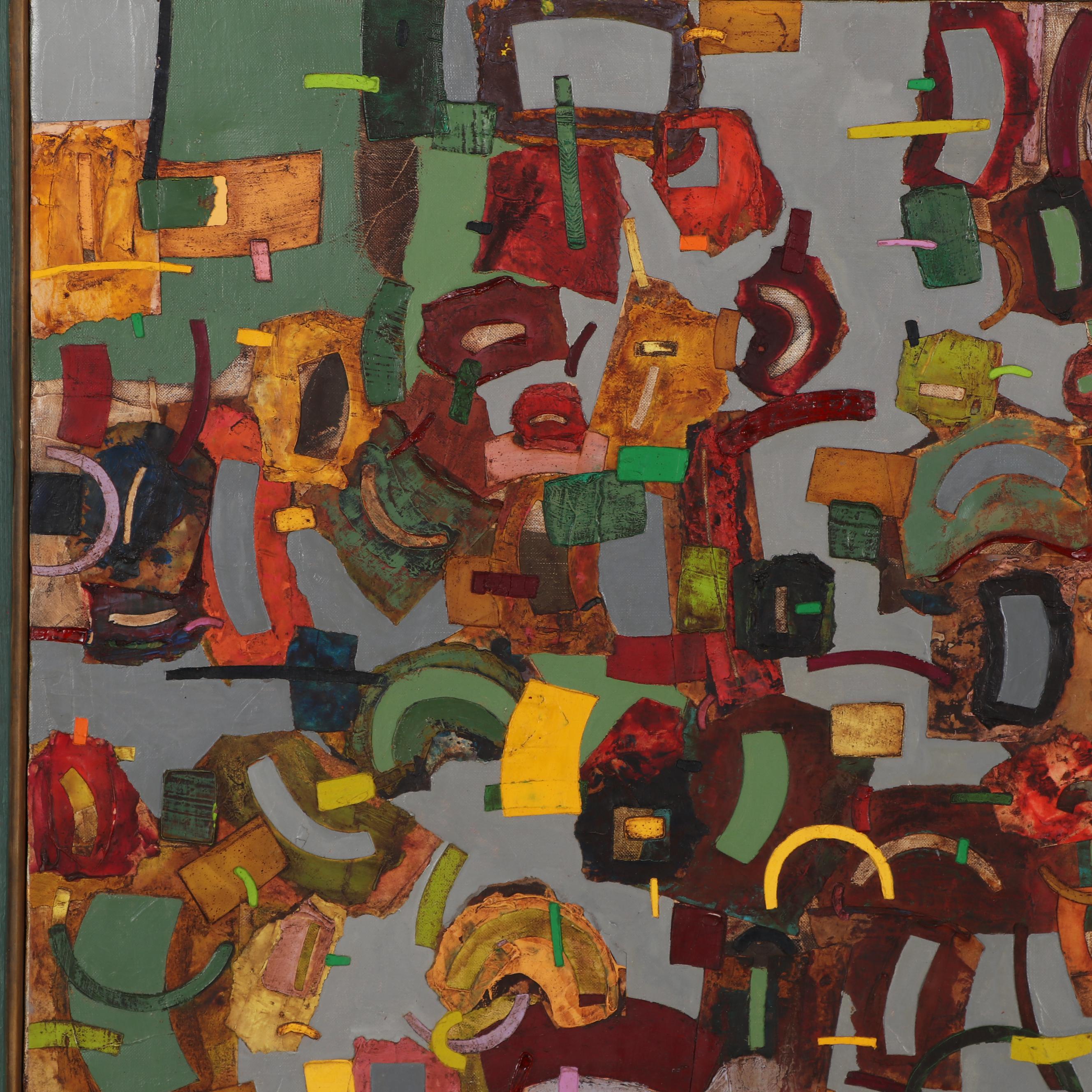 Walter Sorge Abstract Oil Painting "Transformation," 1987