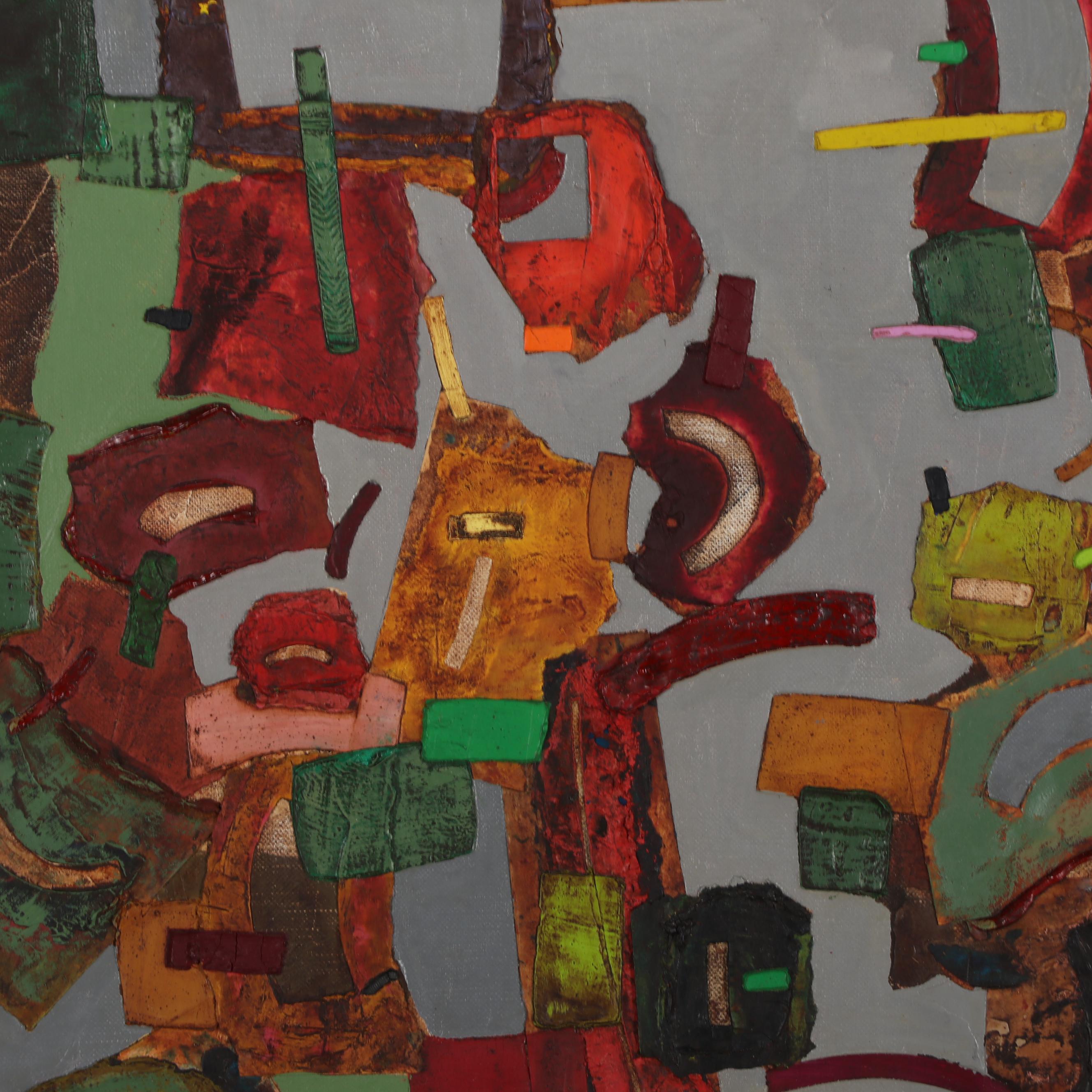 Walter Sorge Abstract Oil Painting "Transformation," 1987