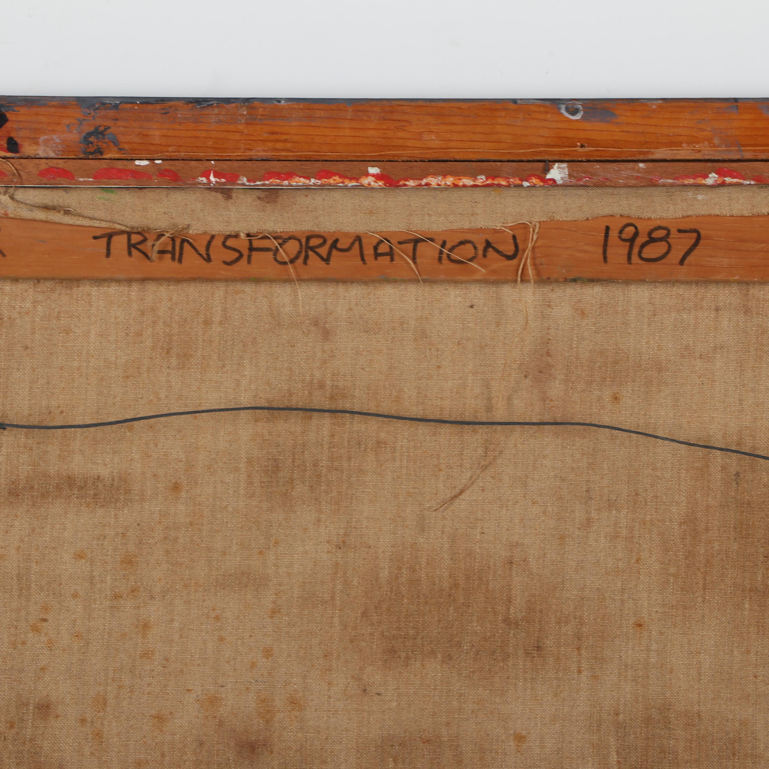 Walter Sorge Abstract Oil Painting "Transformation," 1987