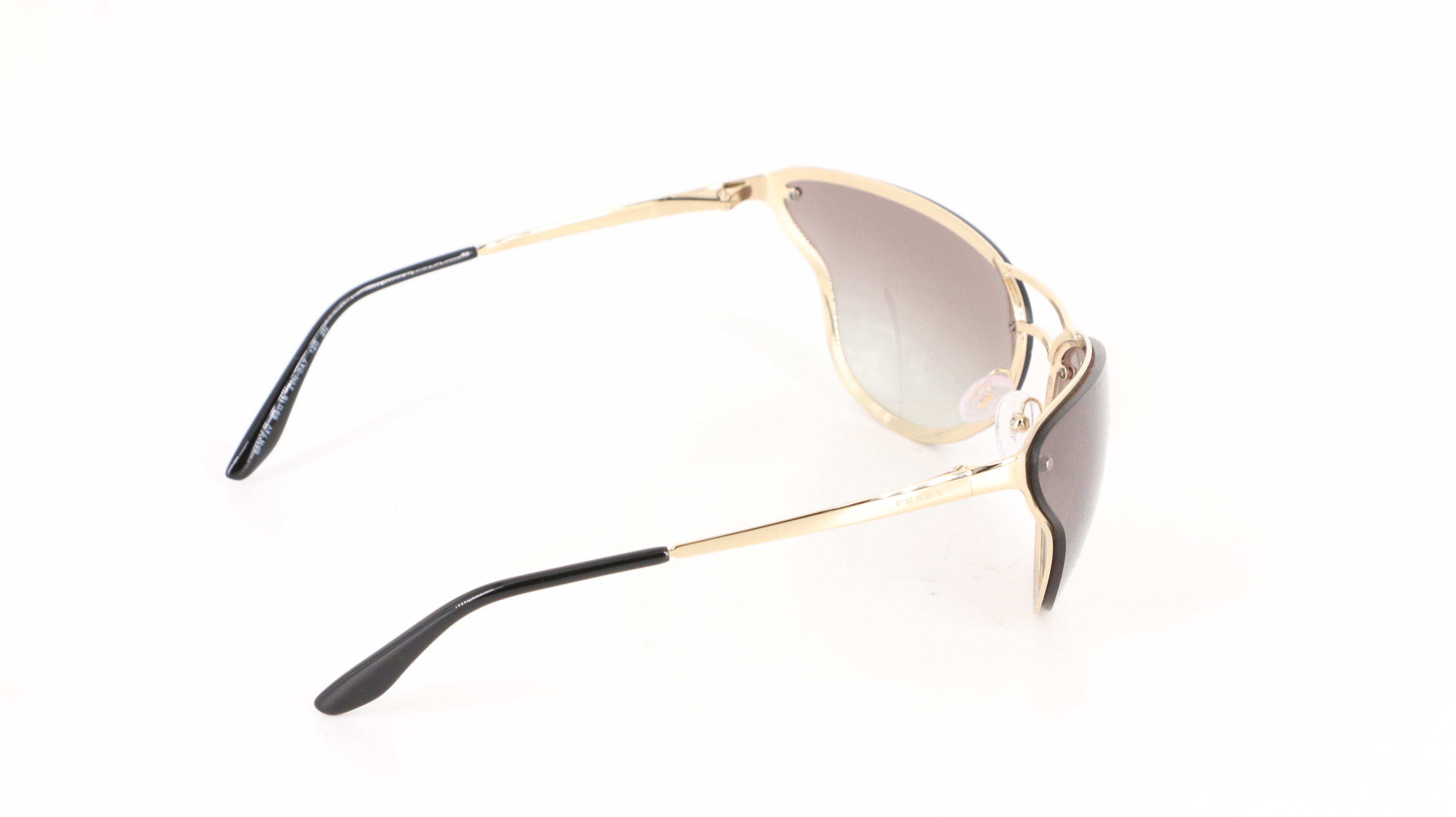 Prada SPR74V Modified Cat Eye Shield Sunglasses with Case