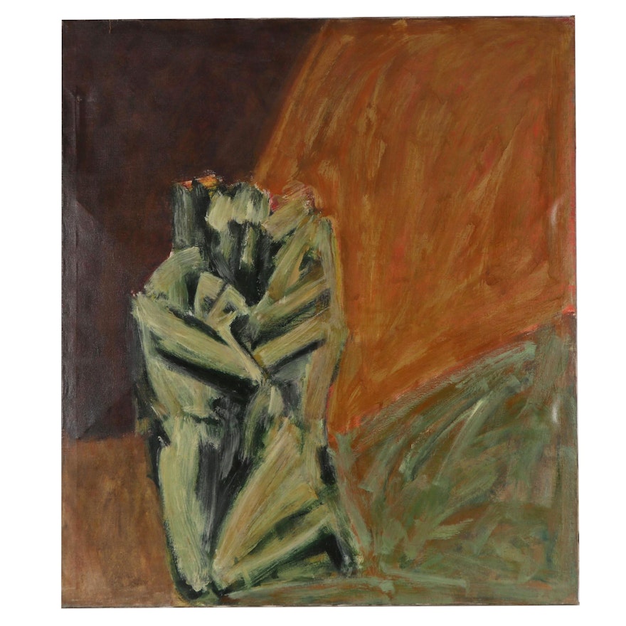 Don Stacy Large-Scale Oil Painting "In-Light," Circa 1970