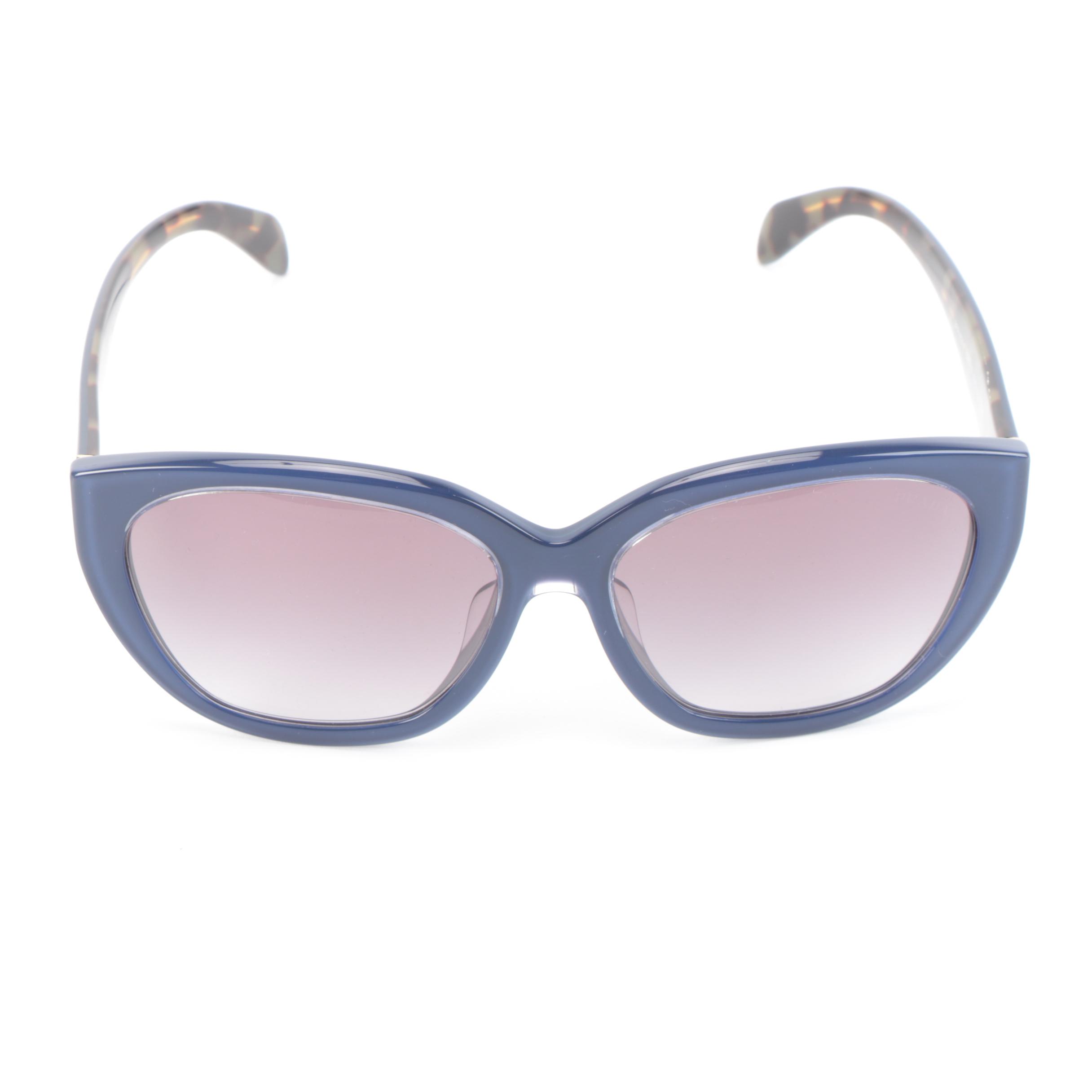 Prada SPR 16X-F Modified Cat Eye Sunglasses with Case and Box