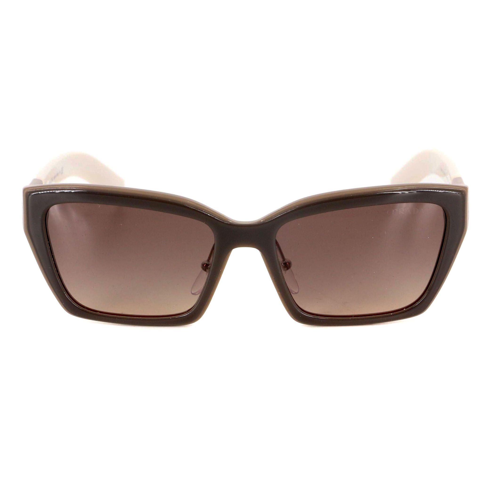 Prada SPR 14X Modified Cat Eye Sunglasses with Case and Box