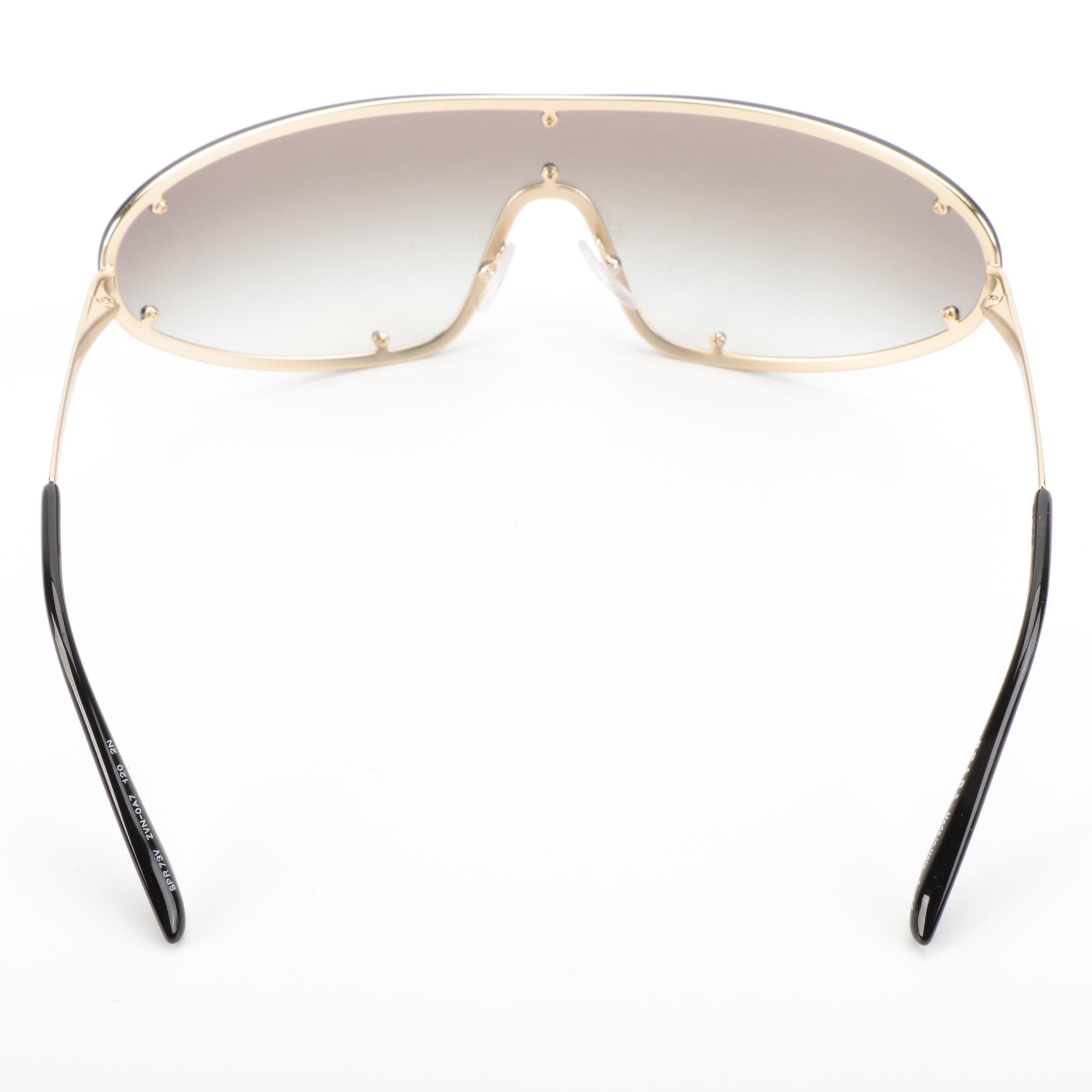 Prada SPR73V Shield Sunglasses with Case and Box