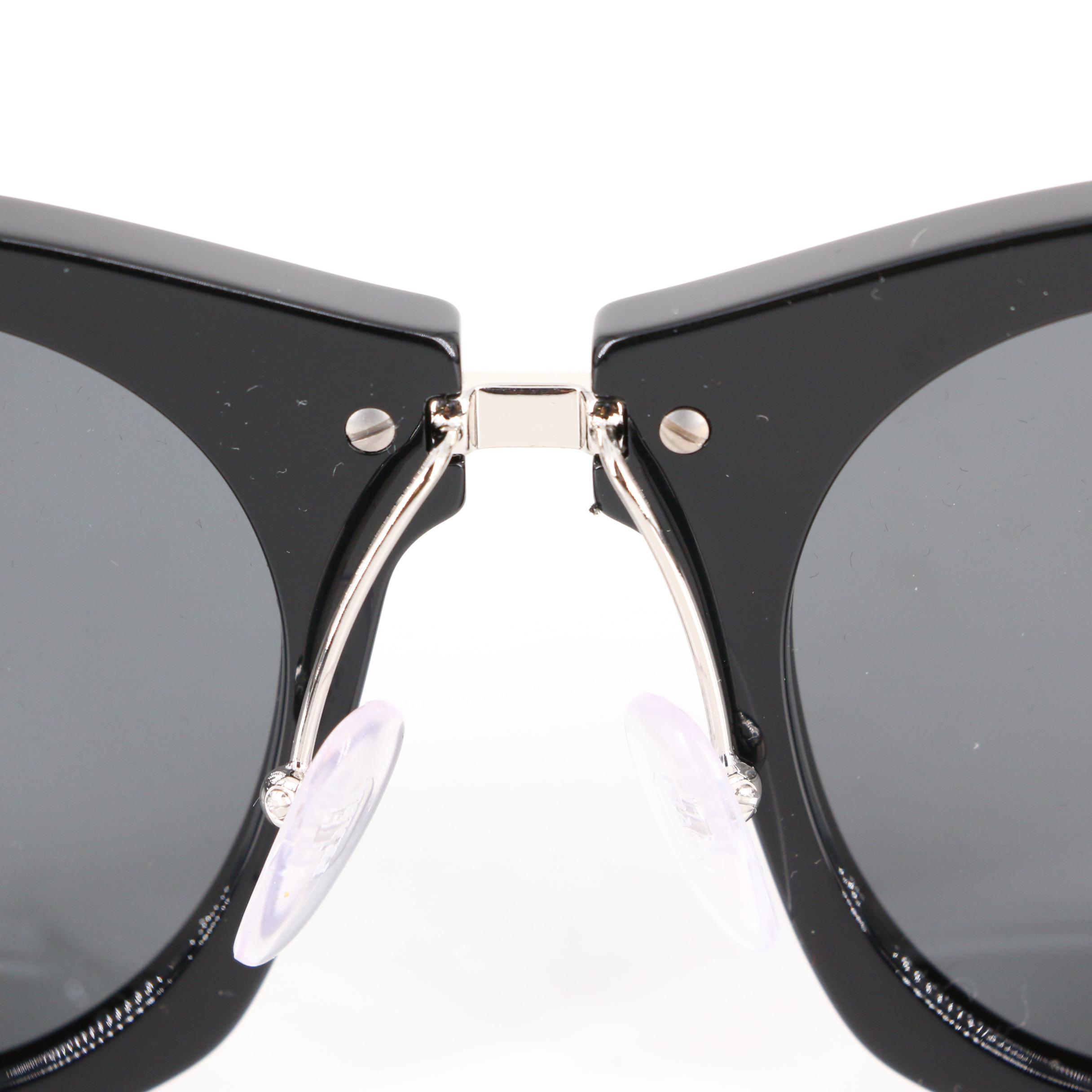 Prada SPR10X Round Sunglasses in Black with Case