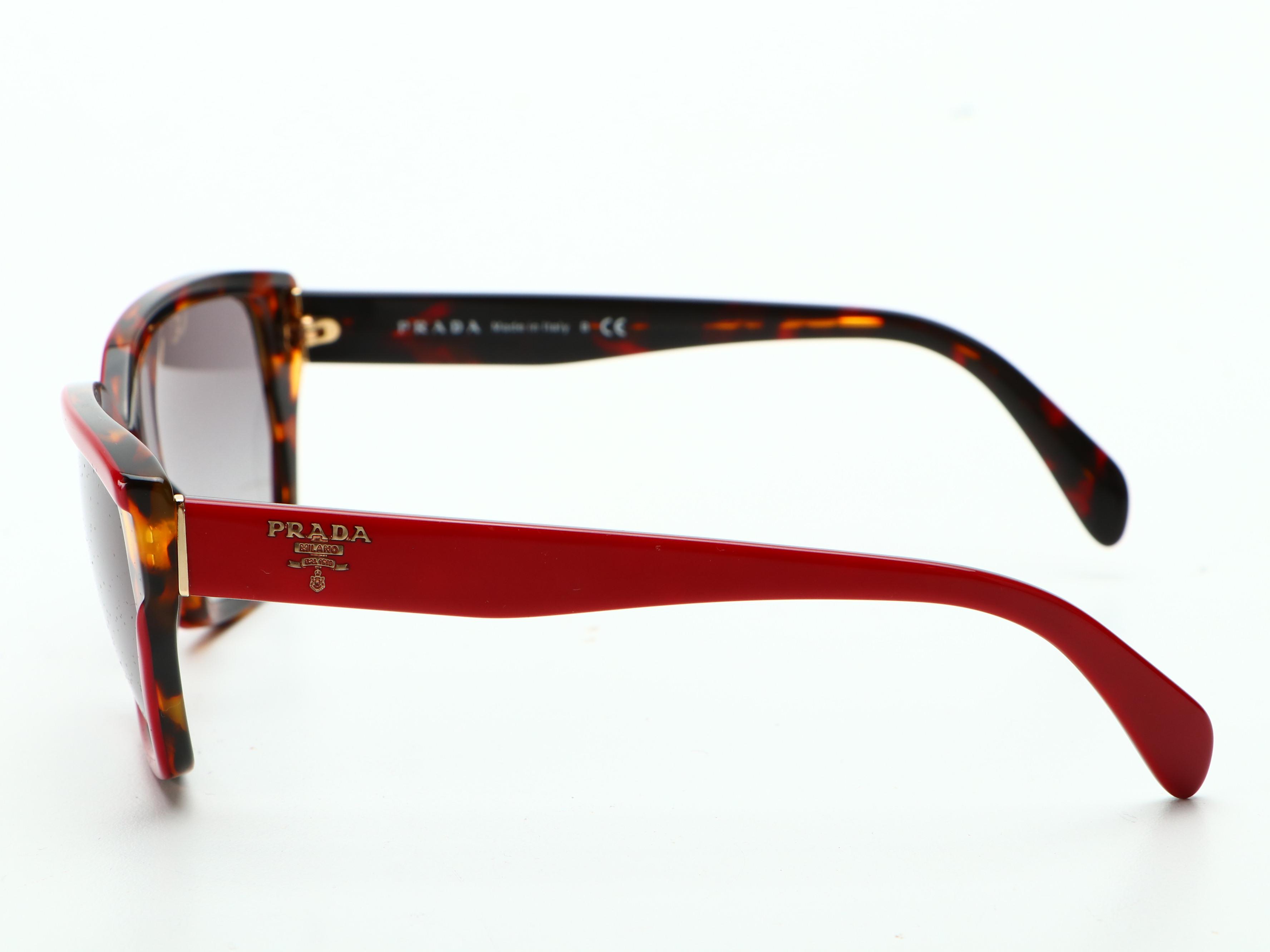 Prada SPR 15X Geometric Sunglasses with Case