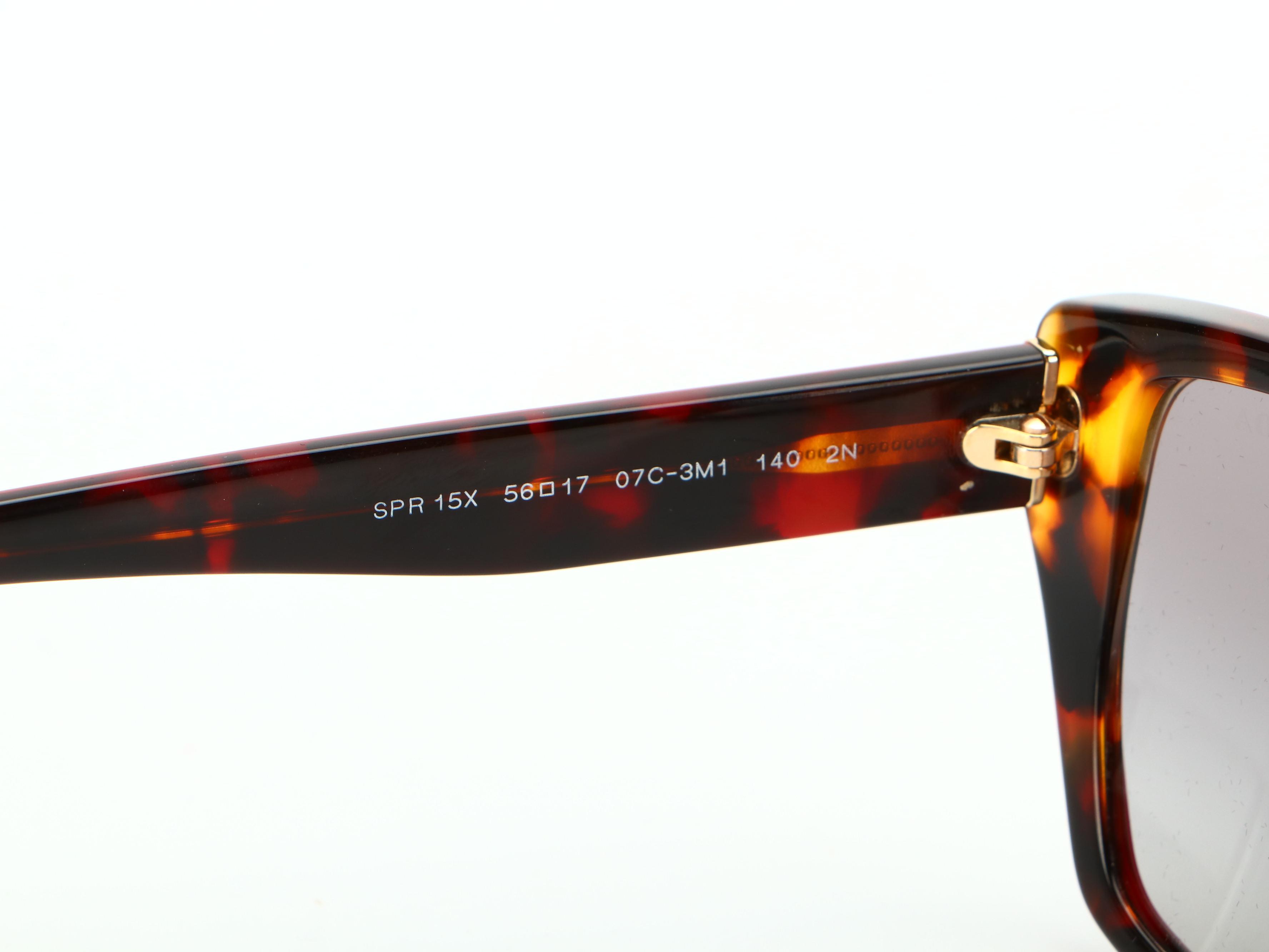 Prada SPR 15X Geometric Sunglasses with Case