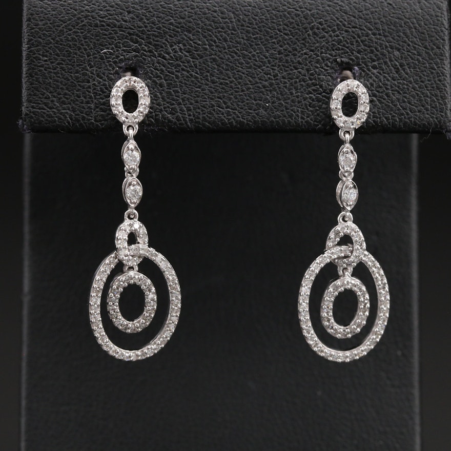 14K 0.65 CTW Diamond Drop Earrings