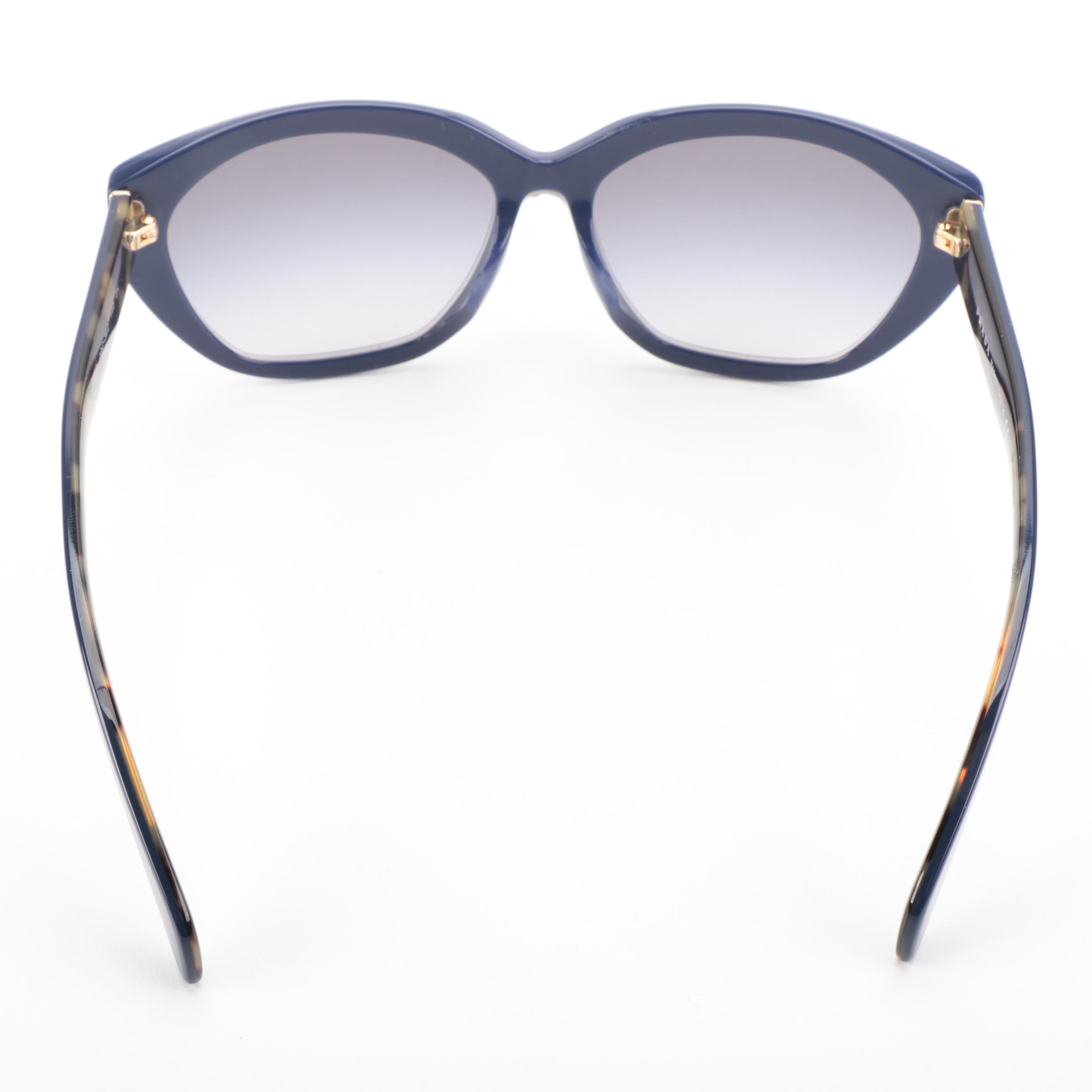 Prada SRP16X-F Round Sunglasses in Blue with Case
