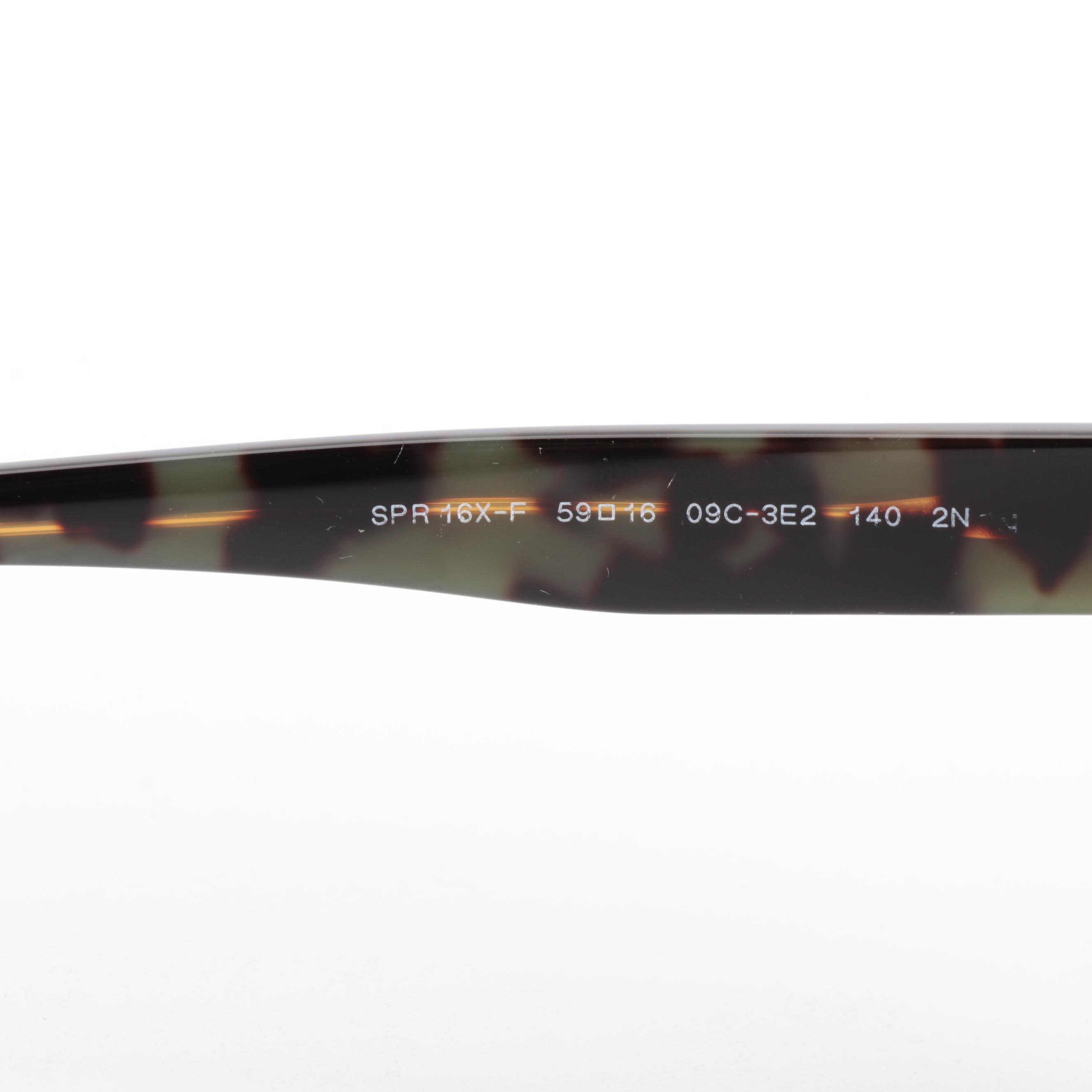 Prada SRP16X-F Round Sunglasses in Blue with Case