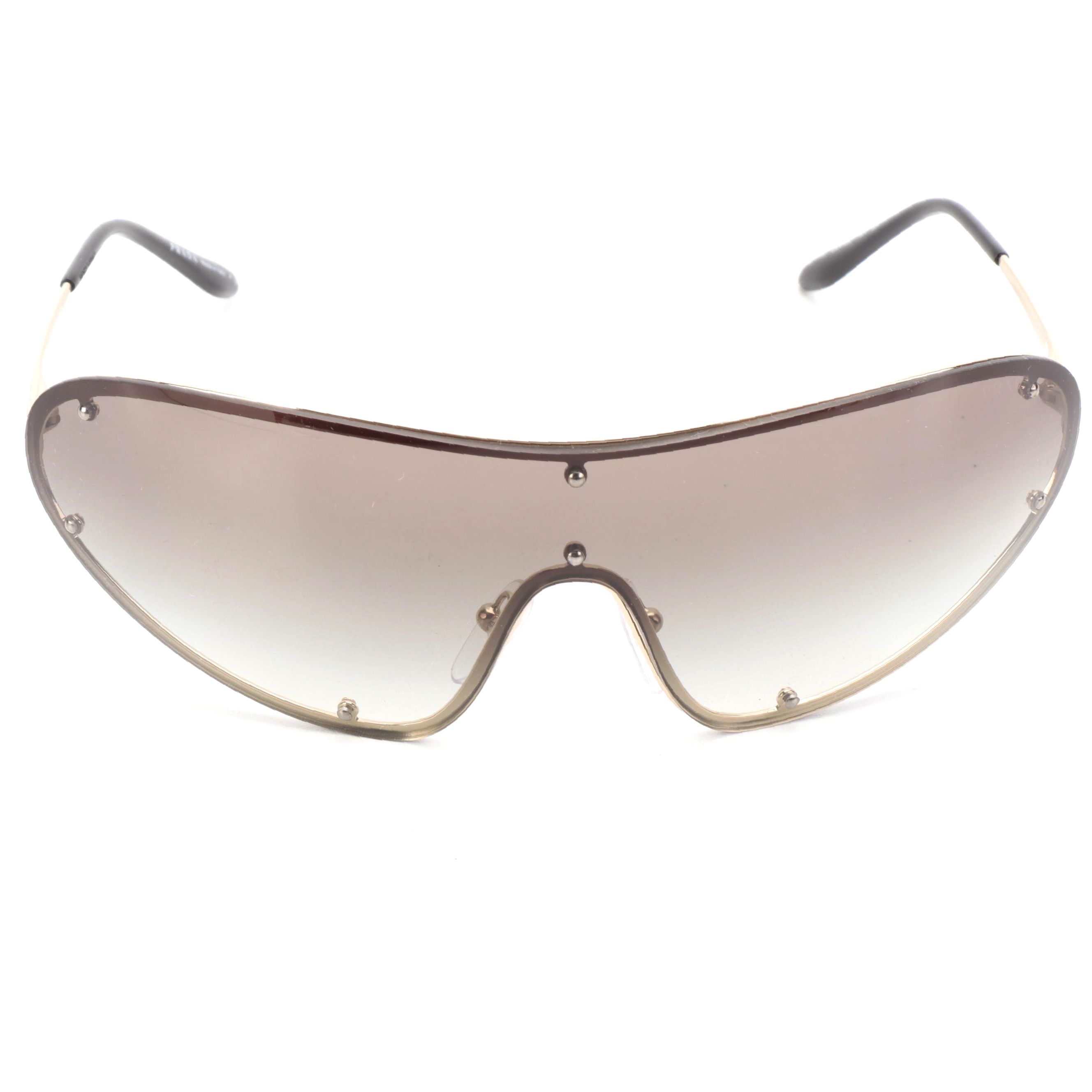 Prada SPR73V Shield Sunglasses with Case and Box