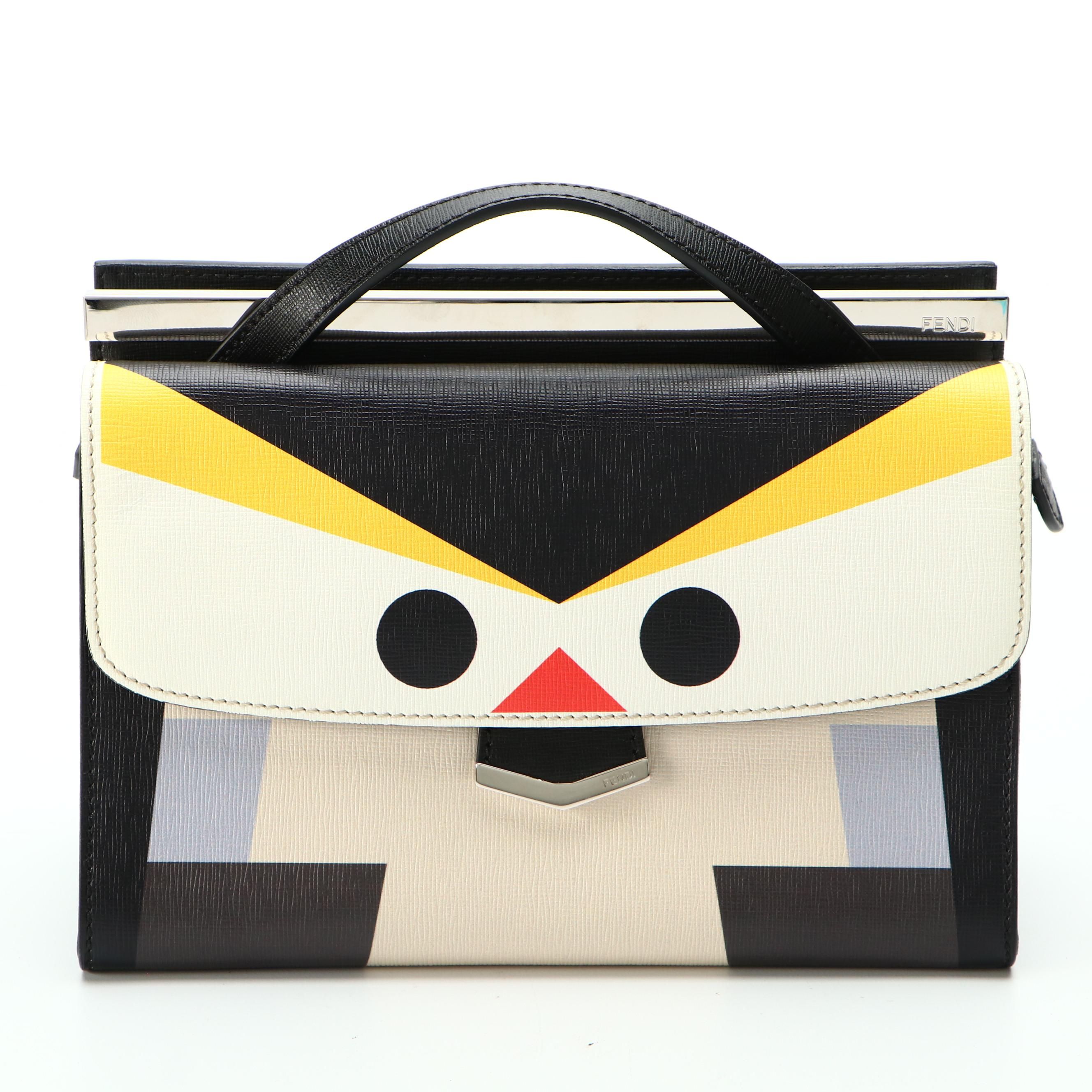 Fendi Small Monster Demi Jour Bag with Detachable Shoulder Strap