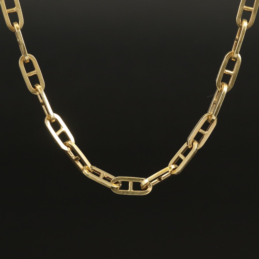 14K Anchor Chain Necklace