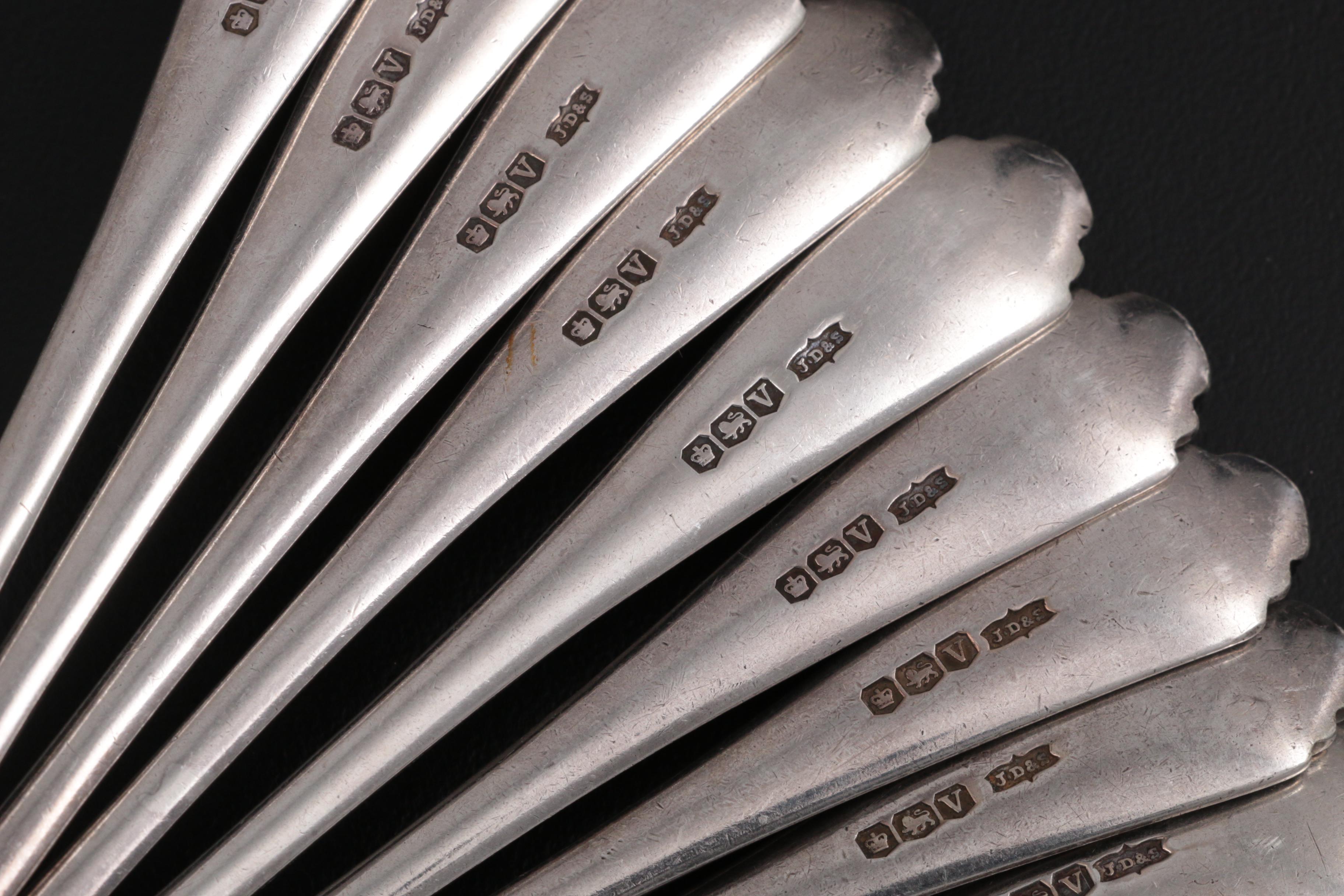 James Dixon & Sons of Sheffield Sterling Silver Grapefruit Spoons, 1938