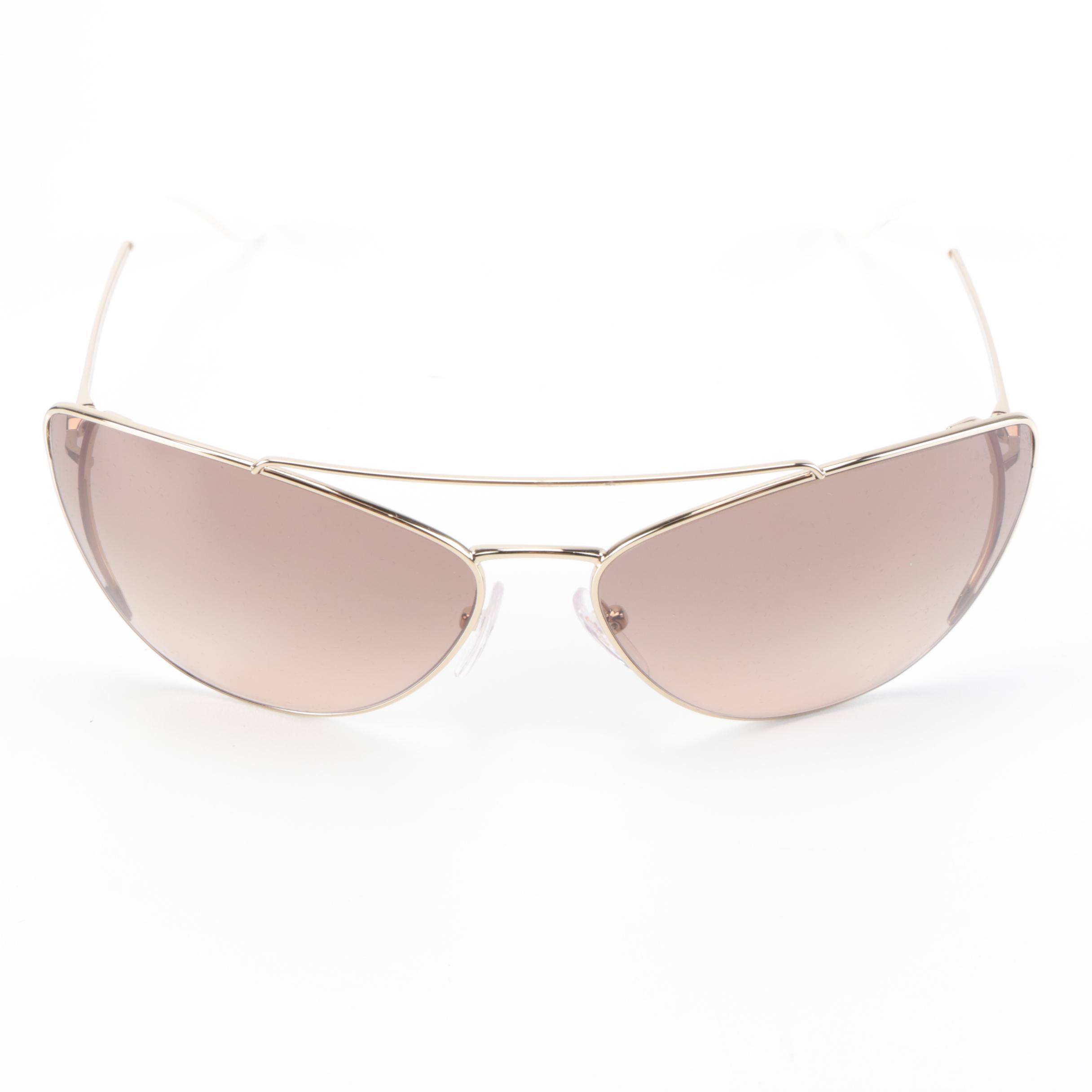 Prada SPR65V Modified Cat Eye Sunglasses with Case