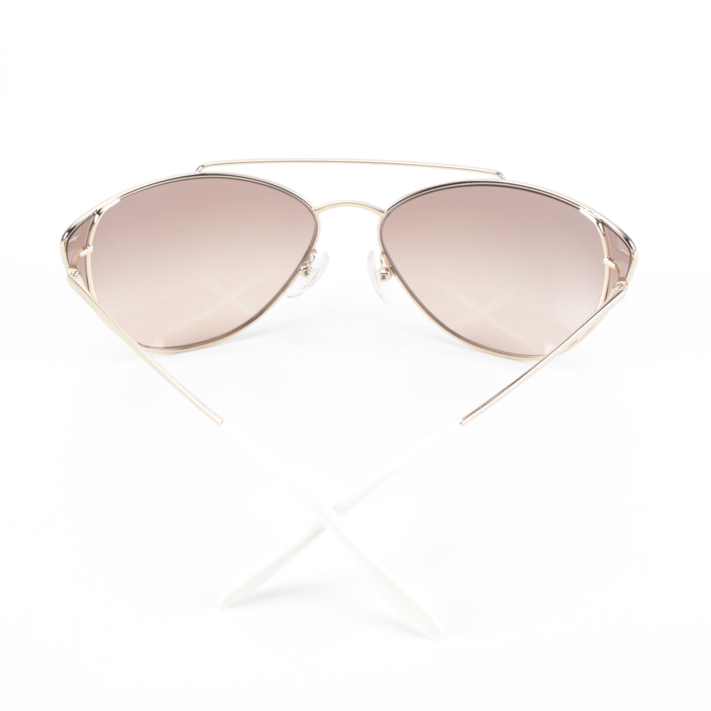 Prada SPR65V Modified Cat Eye Sunglasses with Case