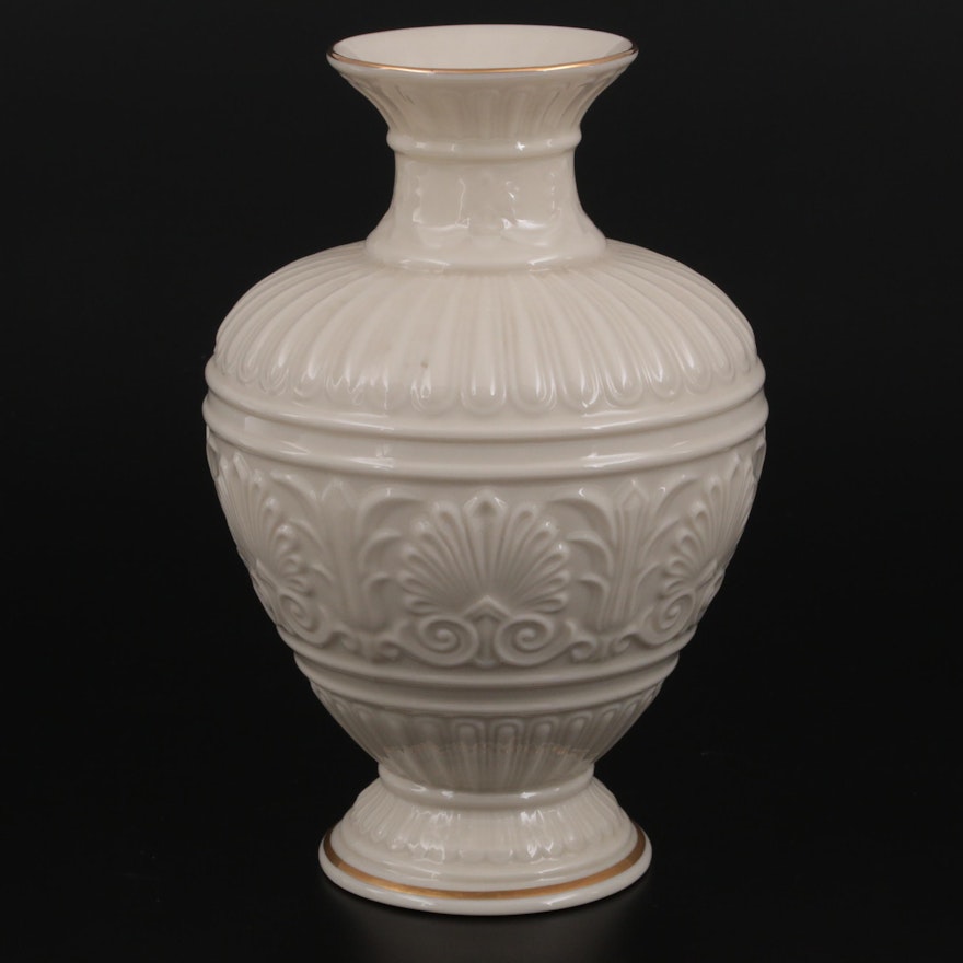 Lenox "Athenian Collection" Gilt Rimmed Bone China Vase