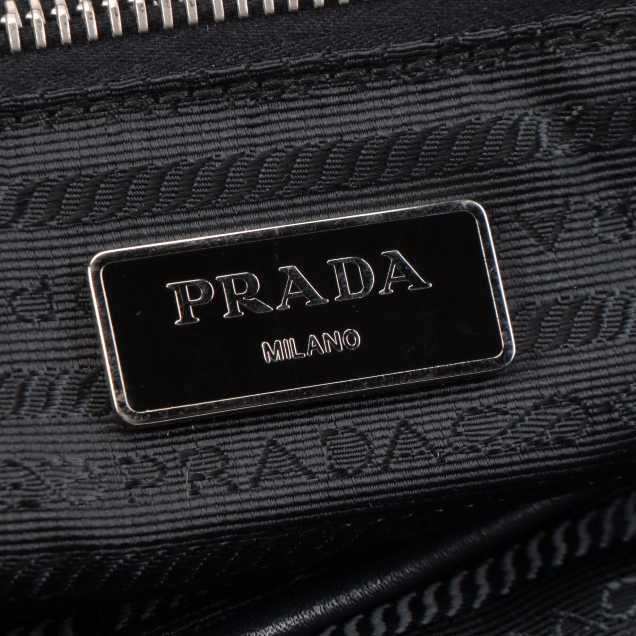 Prada Shoulder Tote Bag in Black Nylon Tessuto and Leather