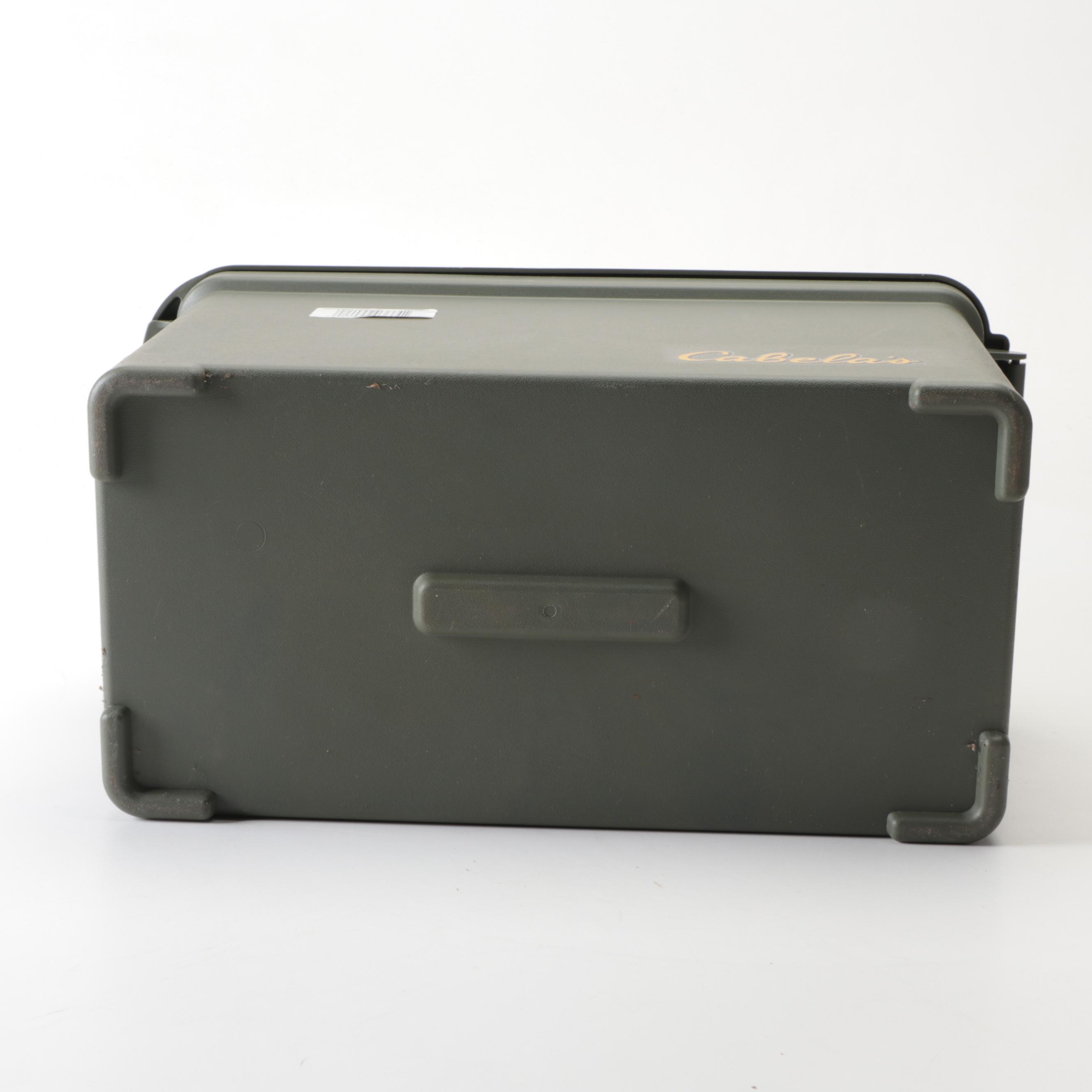 Cabela's Dry Storage Ammo Can with Lyman Powder Scale, Case Trimmer, and More