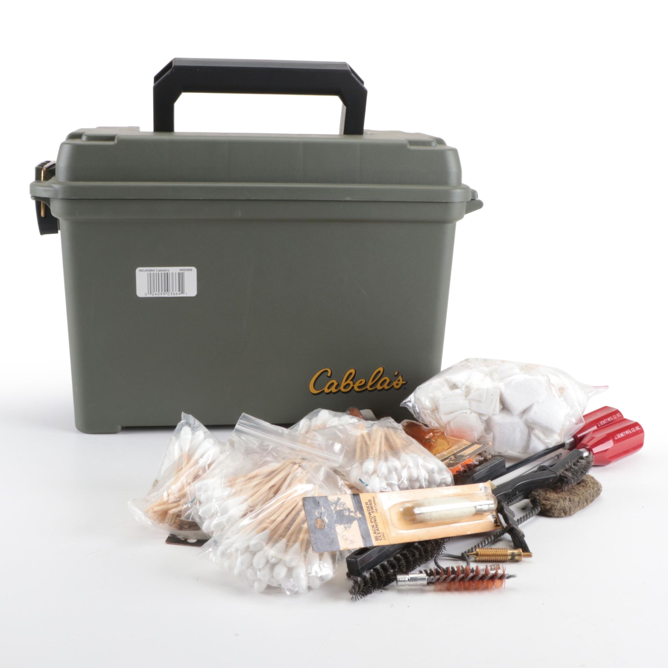 Cabela's Dry Storage Ammo Can with Lyman Powder Scale, Case Trimmer, and More